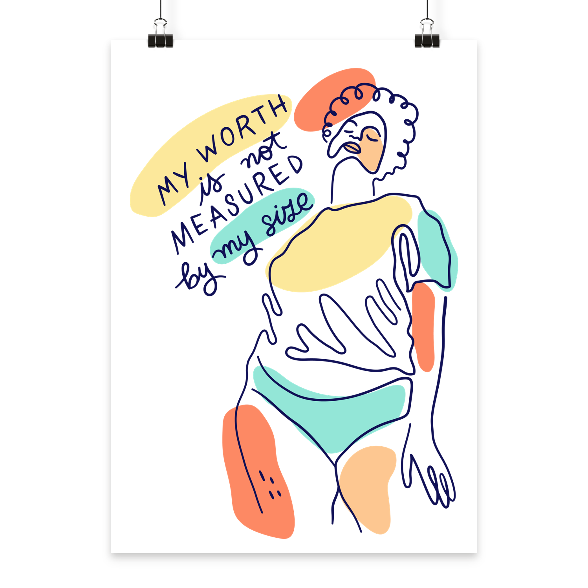 My Worth is not Measured by my Size - Poster Din A4 (hoch)