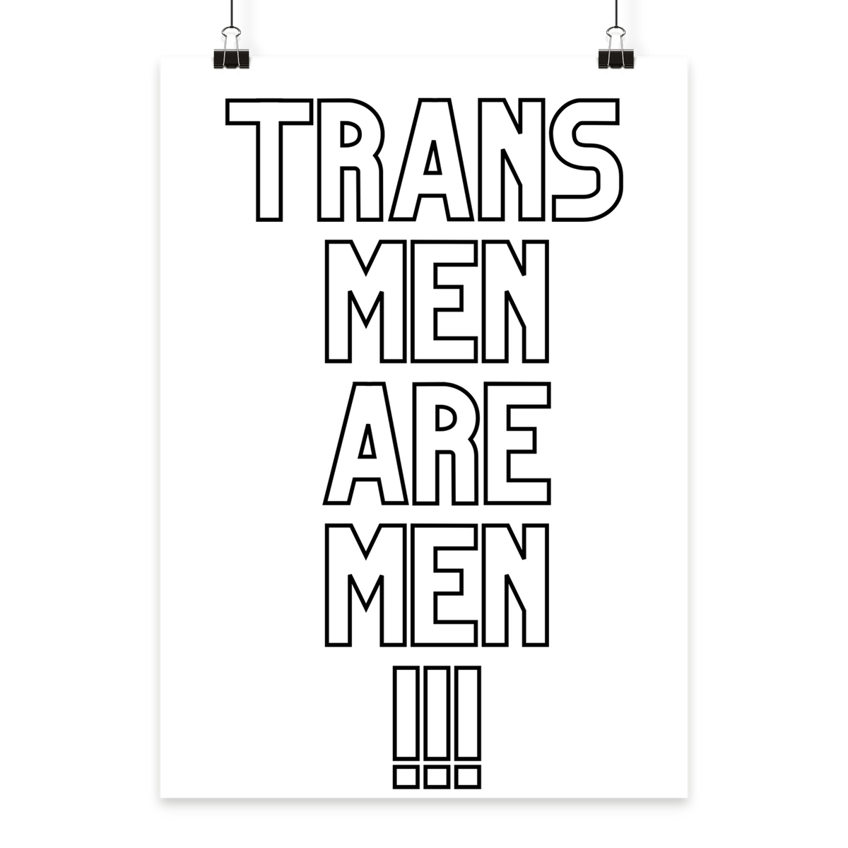 Trans Men are Men "Statement Edition" - Poster Din A4 (hoch)