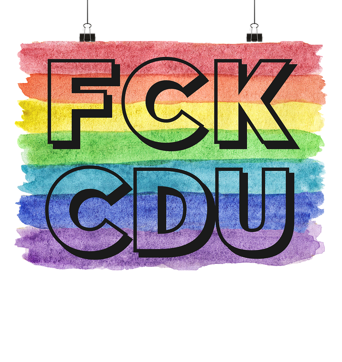 FCK CDU "Rainbow Resistance Edition" - Poster Din A4 (quer)