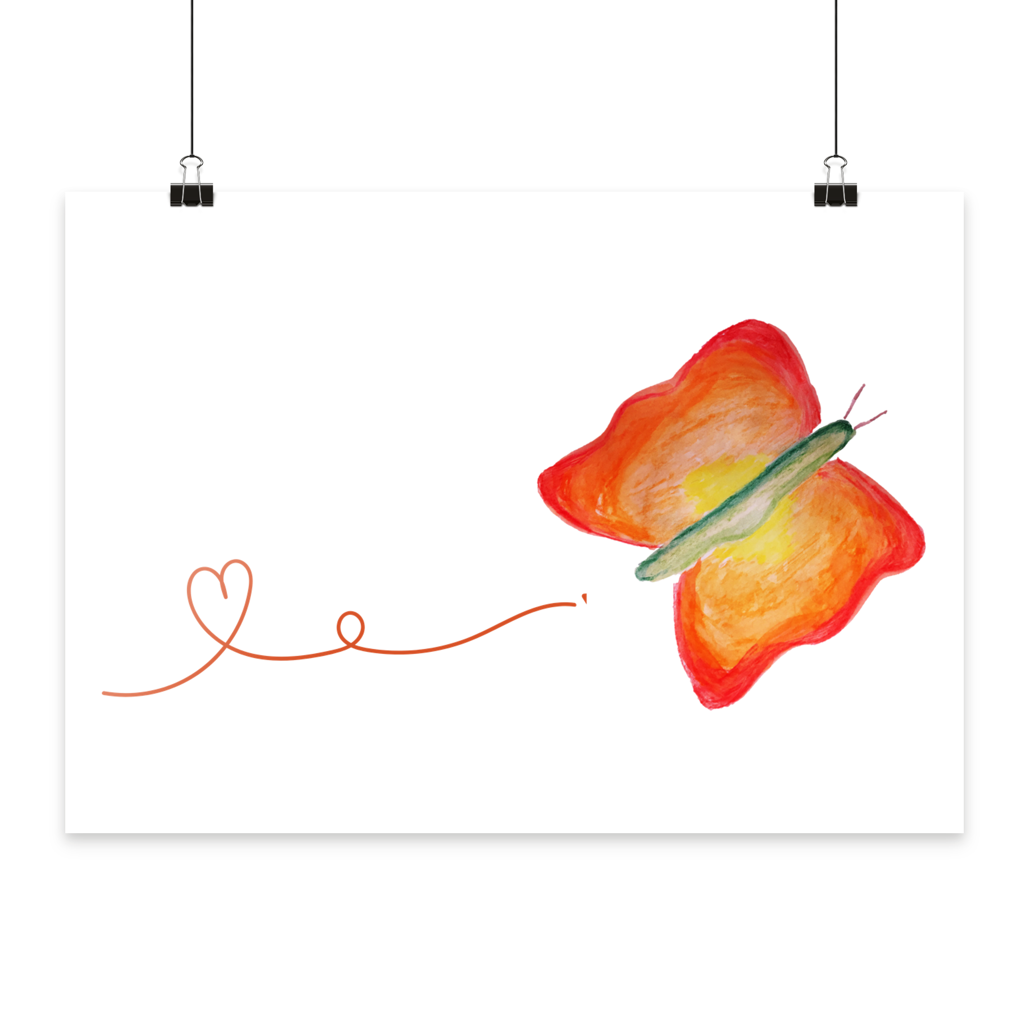 Schmetterline Jona "Herzspur Edition" - Poster Din A4 (quer)