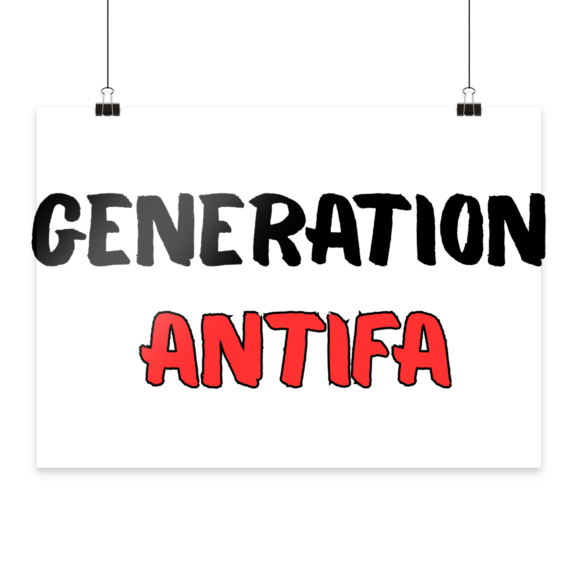 Generation Antifa - Poster Din A4 (quer)