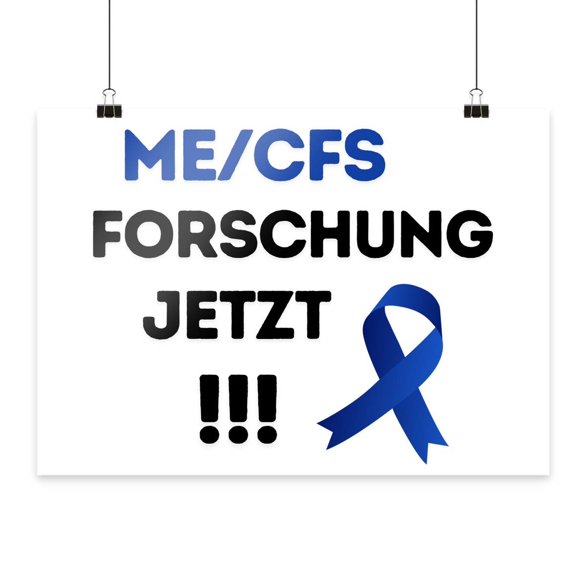 ME/CFS Forschung jetzt!!! - Poster Din A4 (quer)