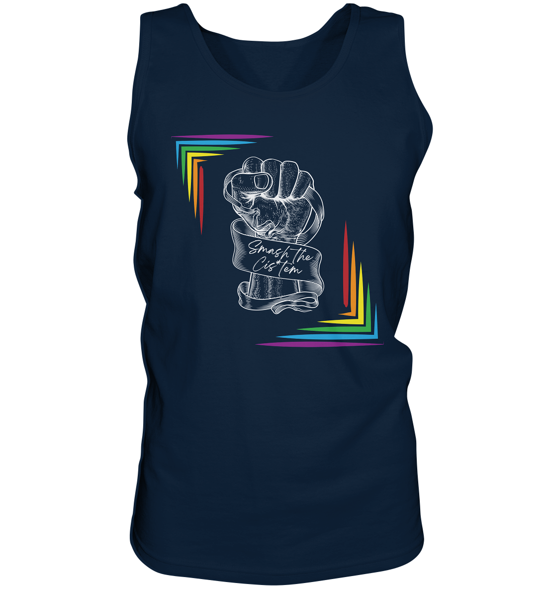 Smash The Cistem (weiße Schrift) - Tank-Top