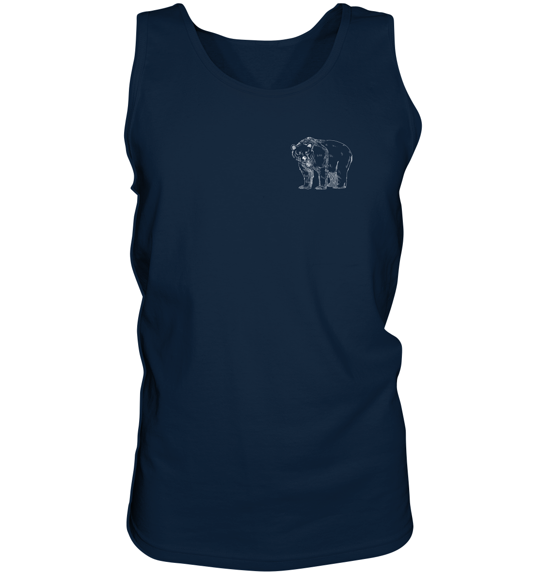 Team Bär Backprint (weiß) - Tank-Top