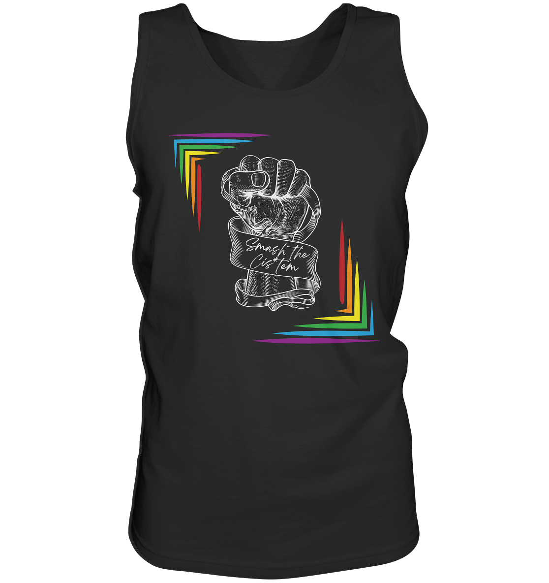 Smash The Cistem (weiße Schrift) - Tank-Top