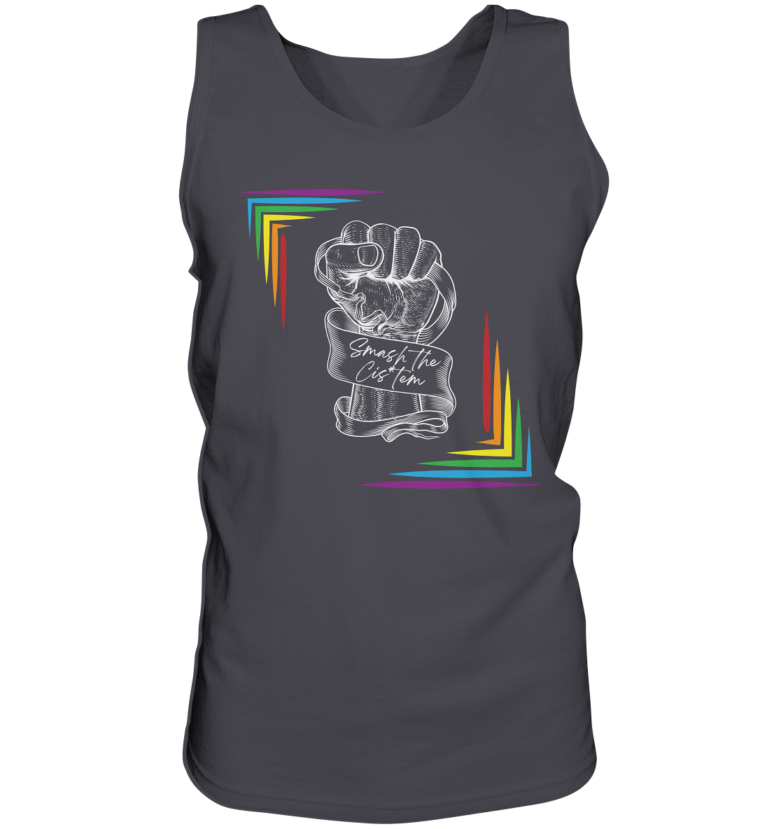 Smash The Cistem (weiße Schrift) - Tank-Top