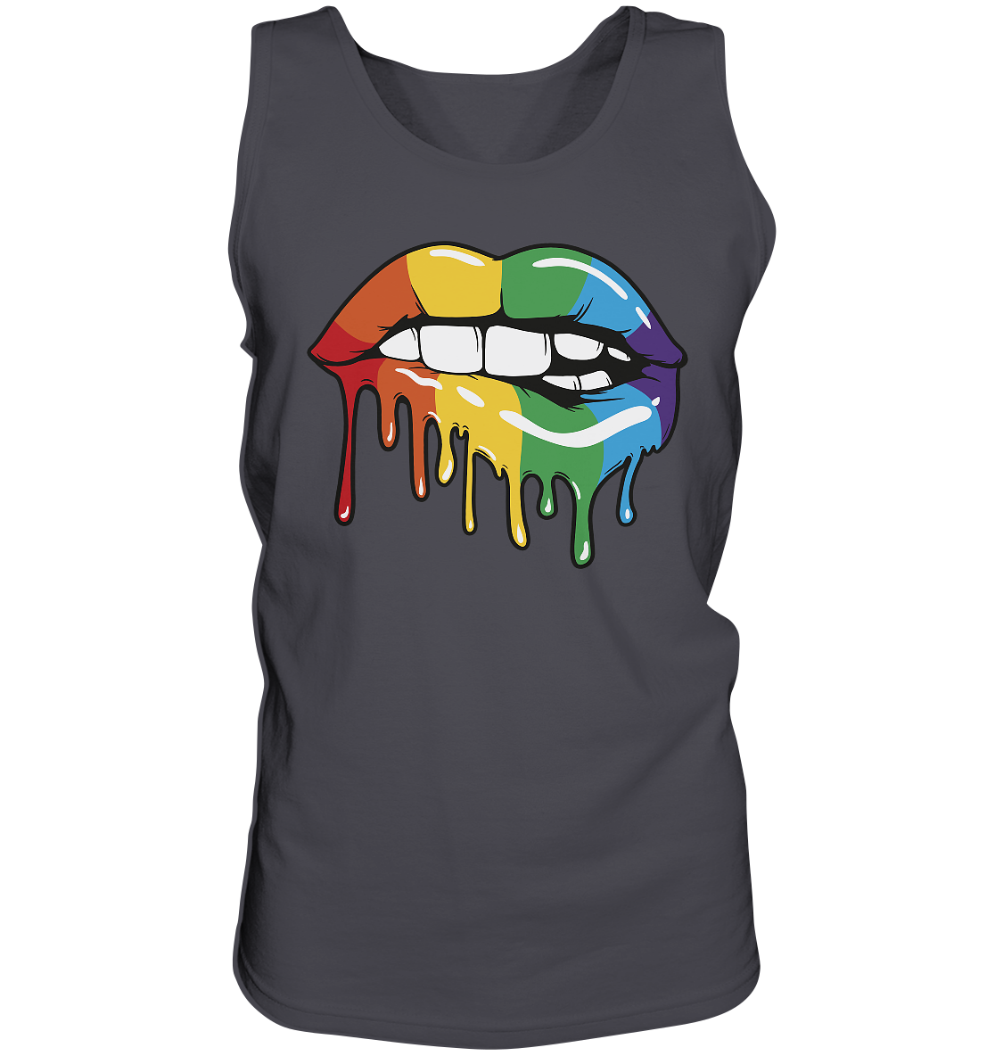 Regenbogen Lippen - Tank-Top
