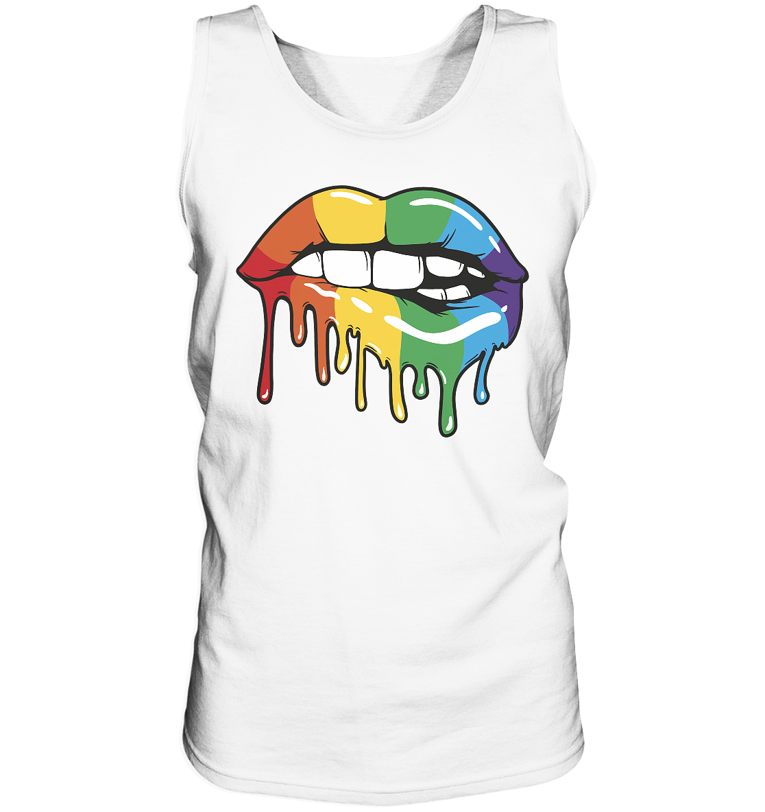 Regenbogen Lippen - Tank-Top
