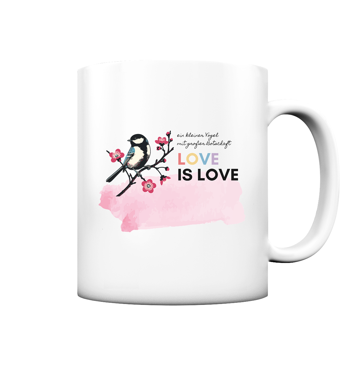 Kleine Flügel, große Botschaft - Tasse matt
