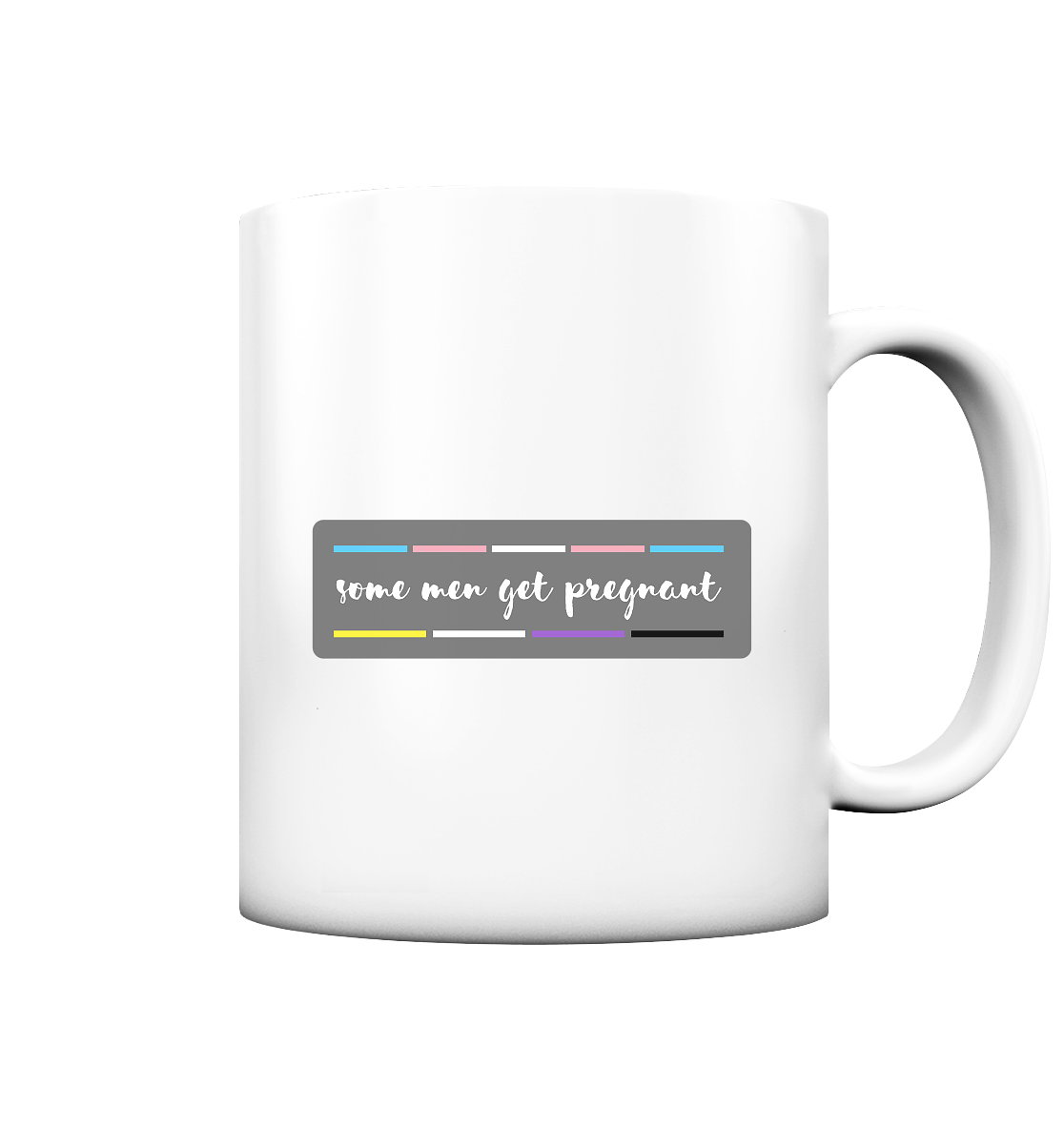 some men get pregnant "Trans Stripes Edition" - Tasse matt