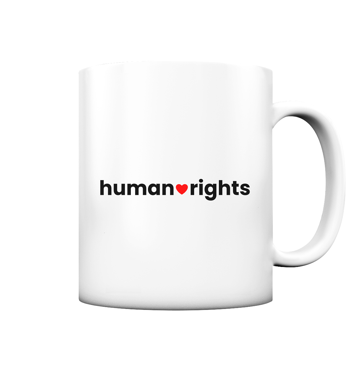 human rights "Red Heart Edition" - Tasse matt