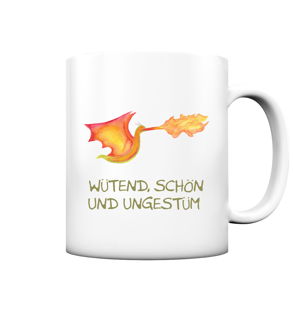 Wütend, schön und ungestüm "Jona Flammen Edition" Backprint - Tasse matt