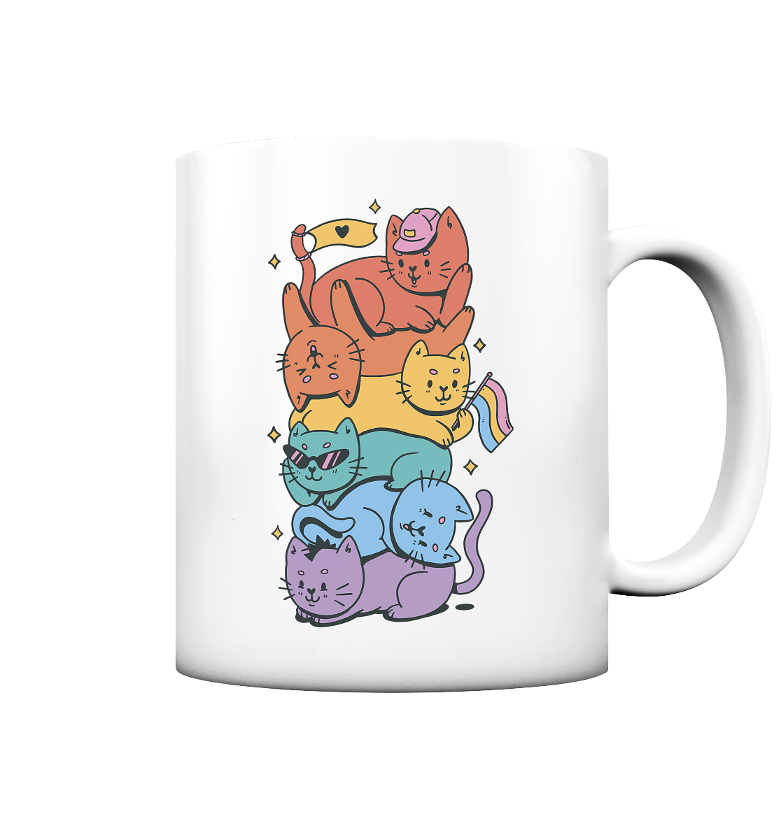 LGBTQ+ Katzen - Tasse matt