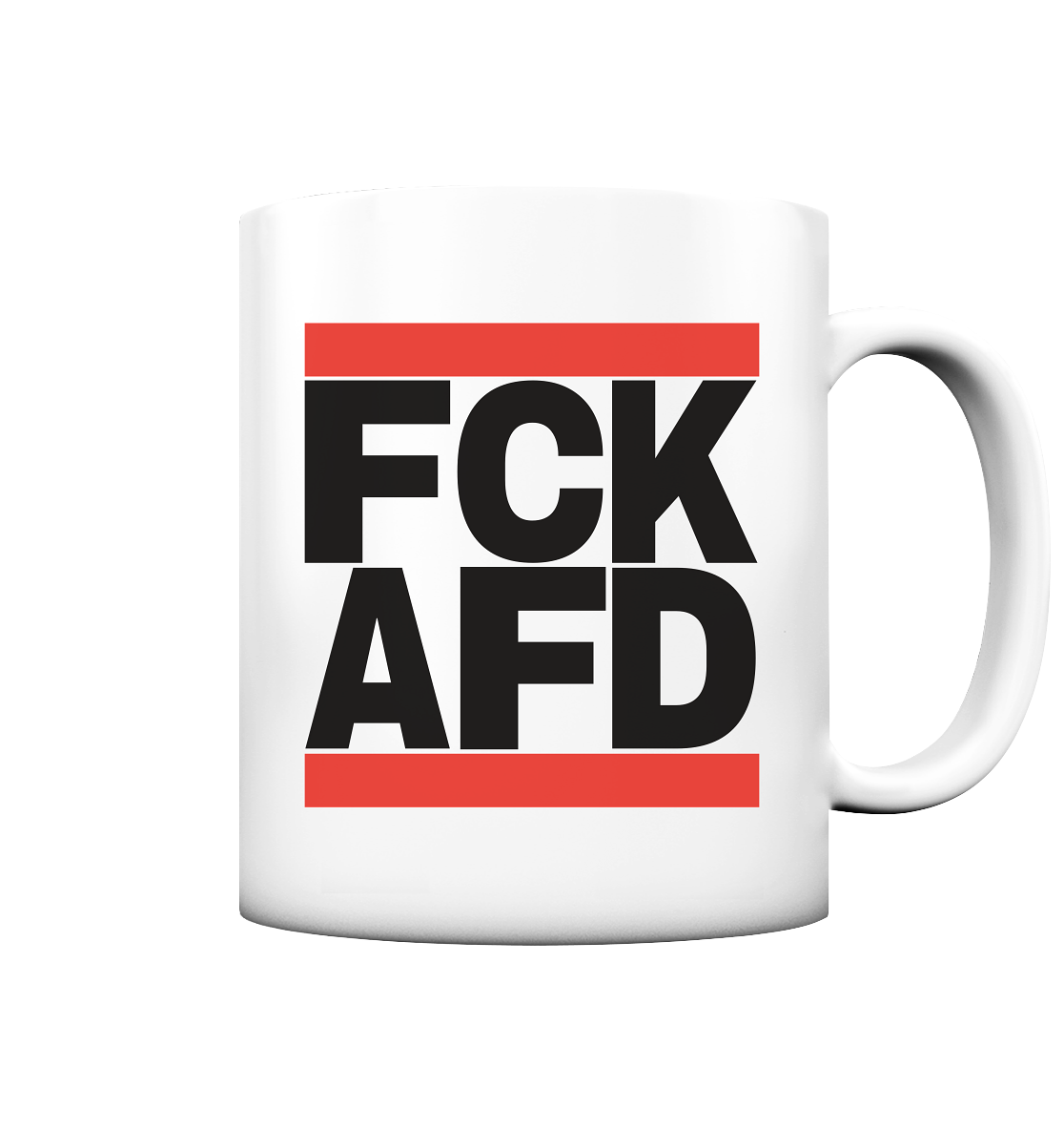 FCK AFD (schwarze Schrift) - Tasse matt