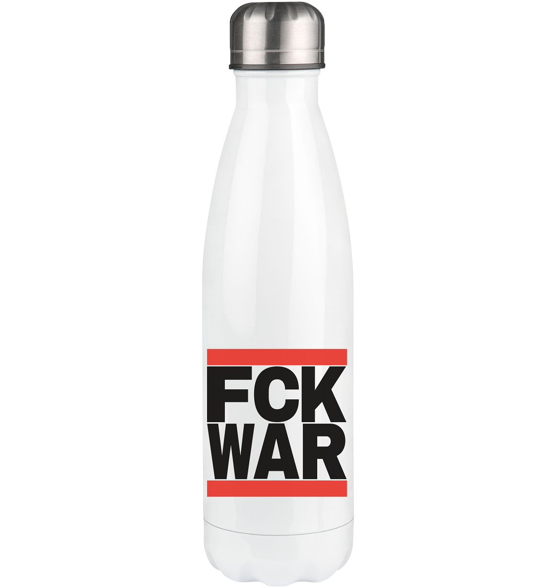 FCK WAR (schwarze Schrift) - Thermoflasche 500ml