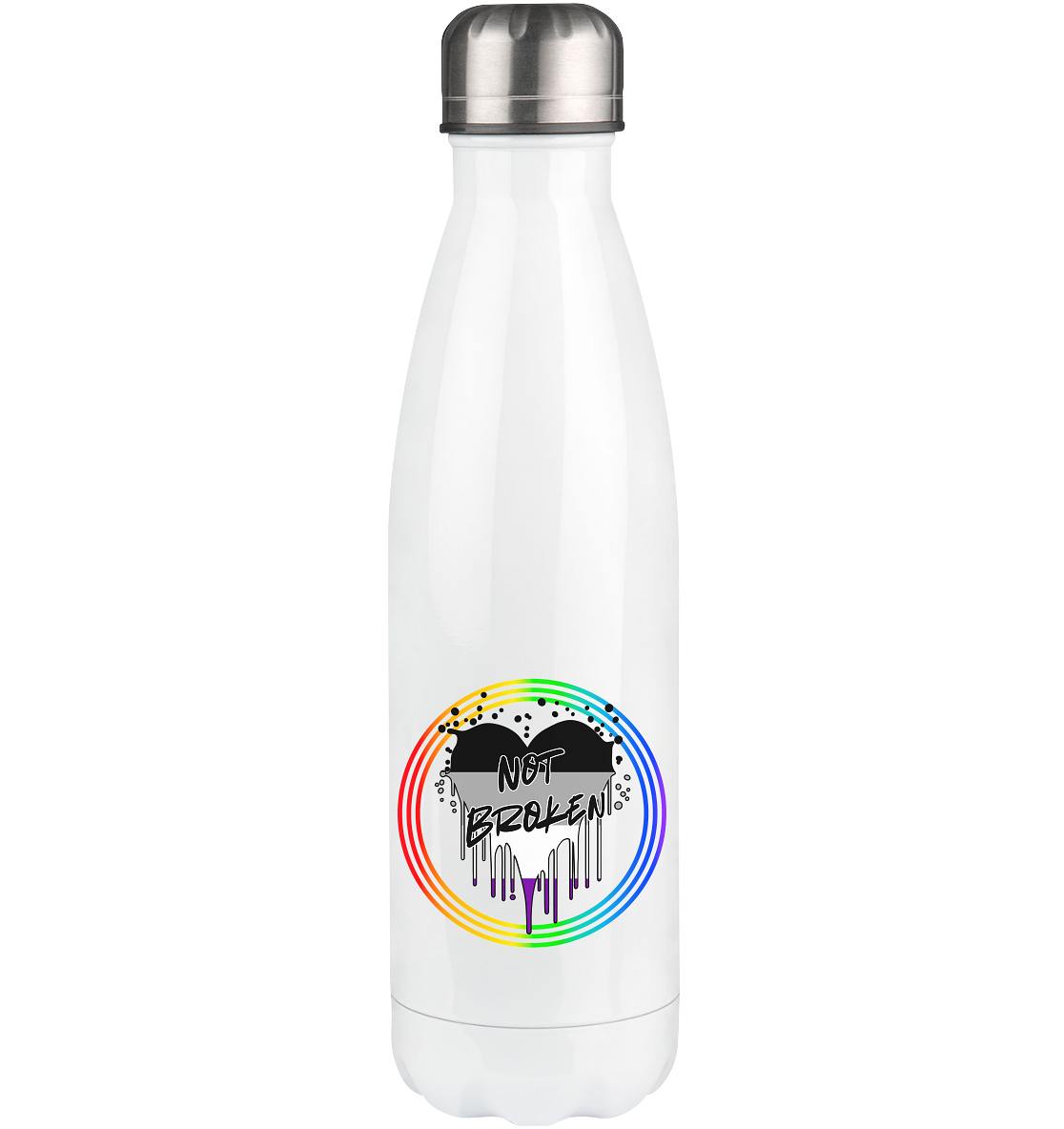 Asexual Not Broken "Regenbogenkreis Edition" - Thermoflasche 500ml