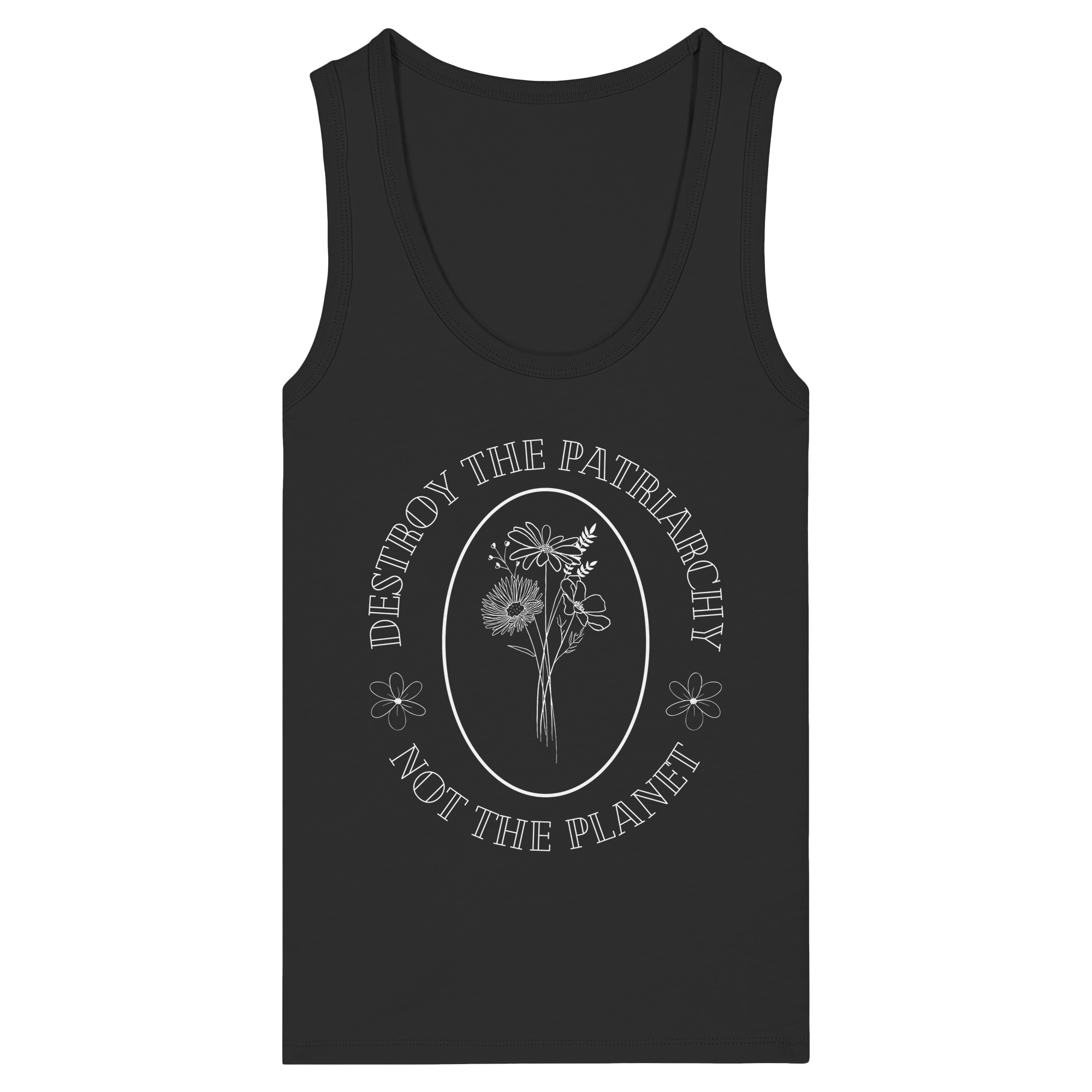 Destroy the Patriarchy Not the Planet - Womens Organic Fitted Tank Top