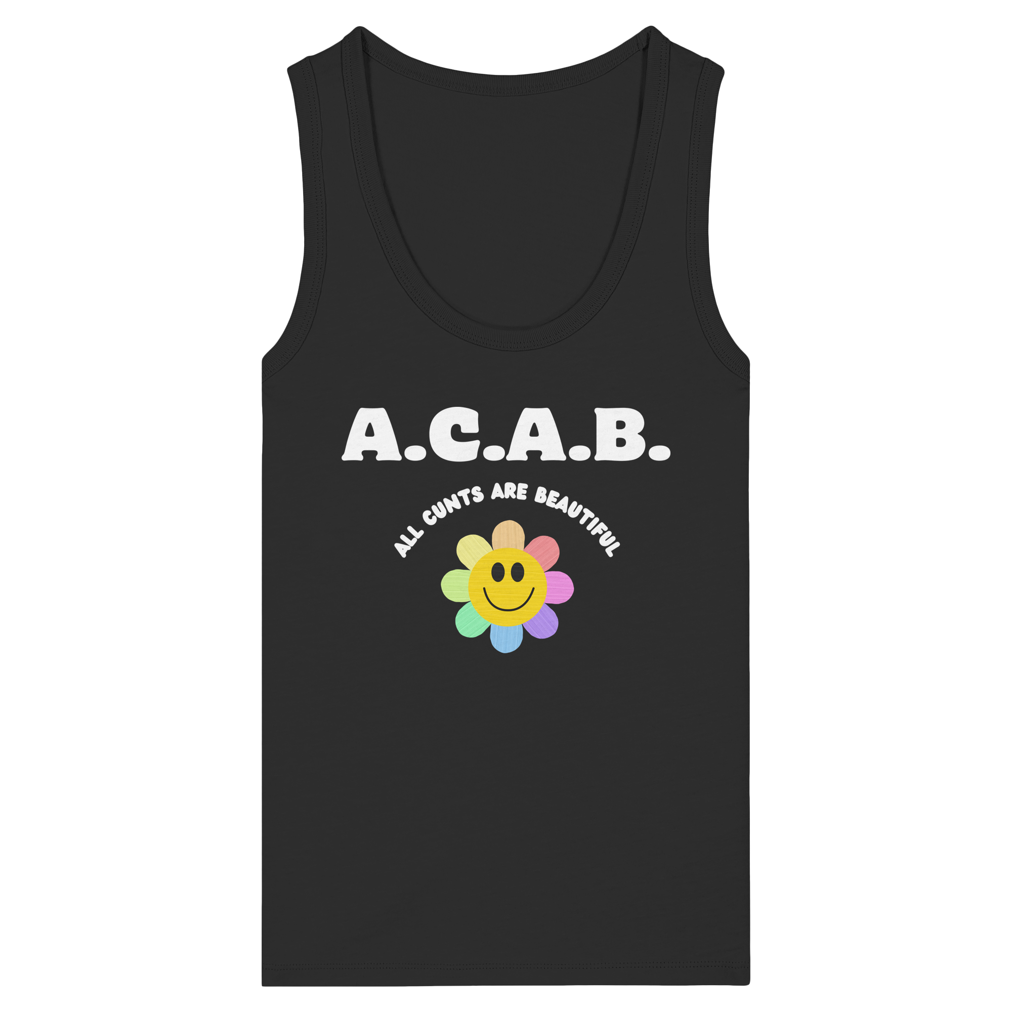 A.C.A.B. All Cunts are Beautiful - Womens Organic Fitted Tank Top