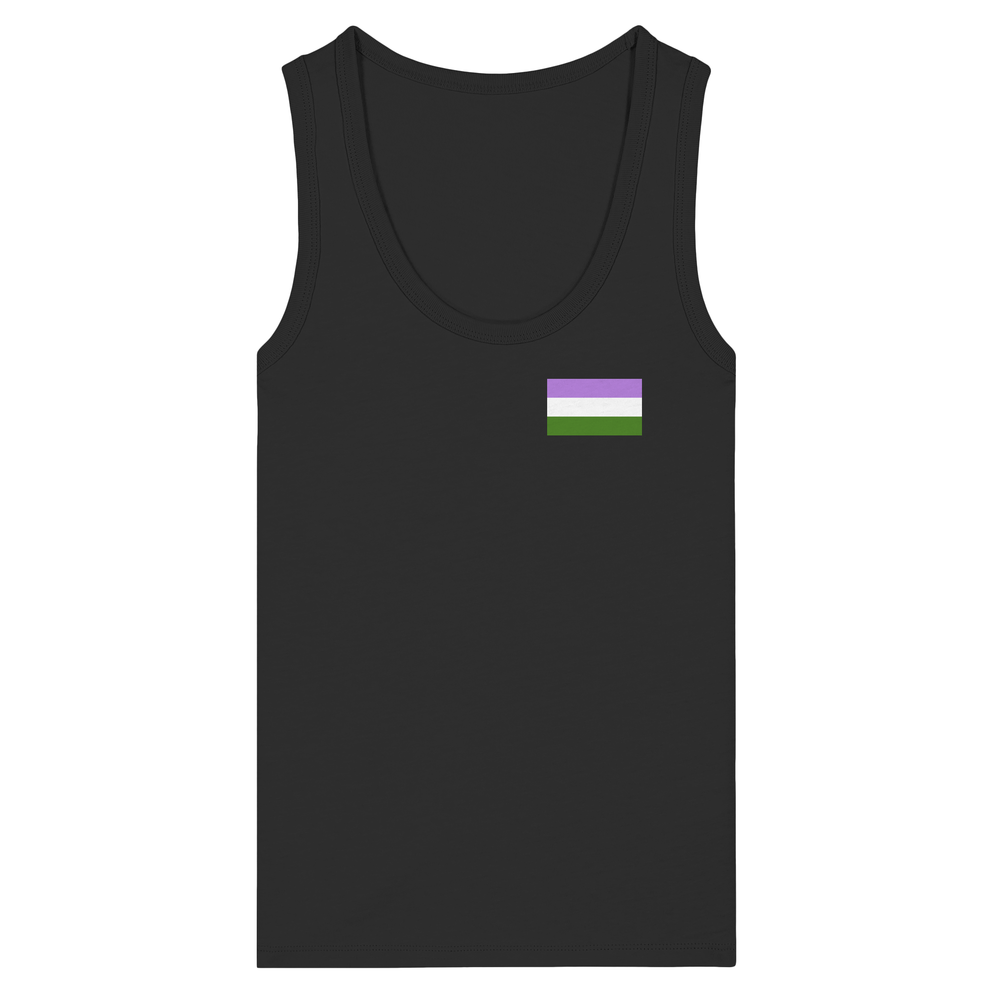 Genderqueer Pride Flag - Womens Organic Fitted Tank Top
