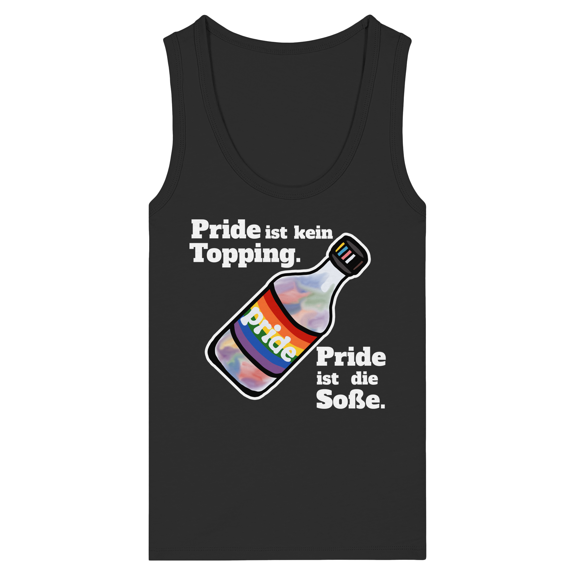 Regenbogen-Soße: Die Hauptzutat (dunkel) - Womens Organic Fitted Tank Top