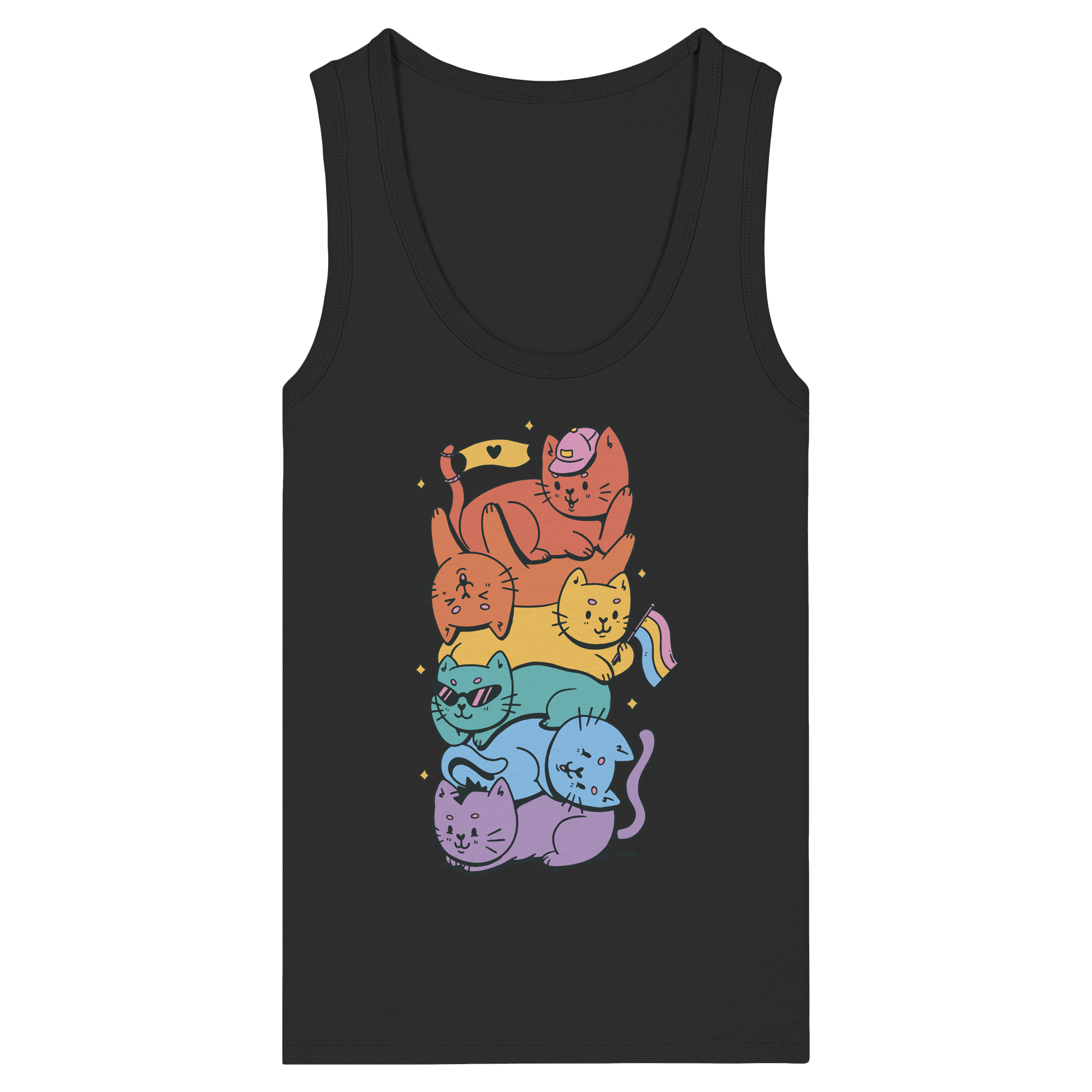 LGBTQ+ Katzen - Womens Organic Fitted Tank Top