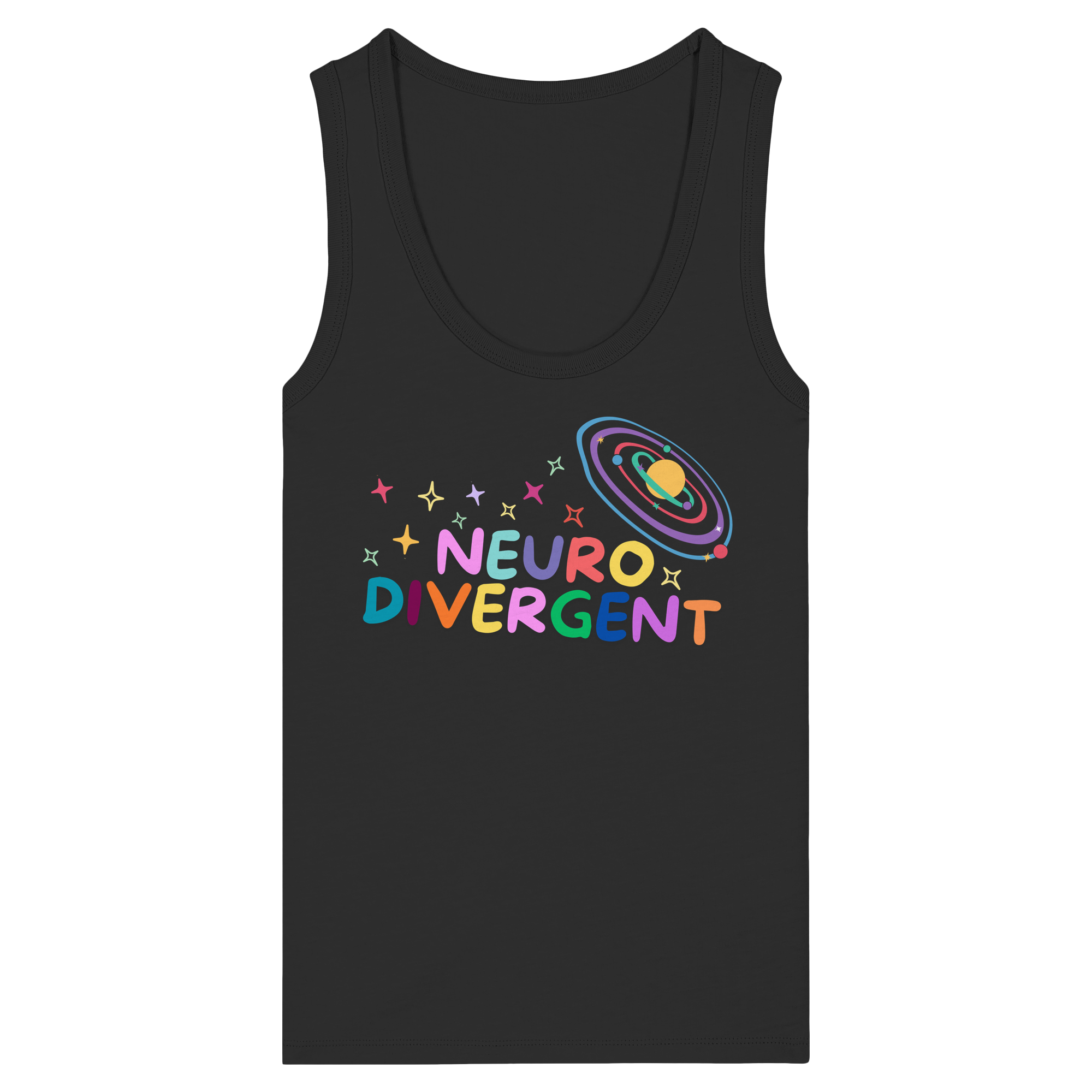 Neurodivergent "Planet Edition" - Womens Organic Fitted Tank Top