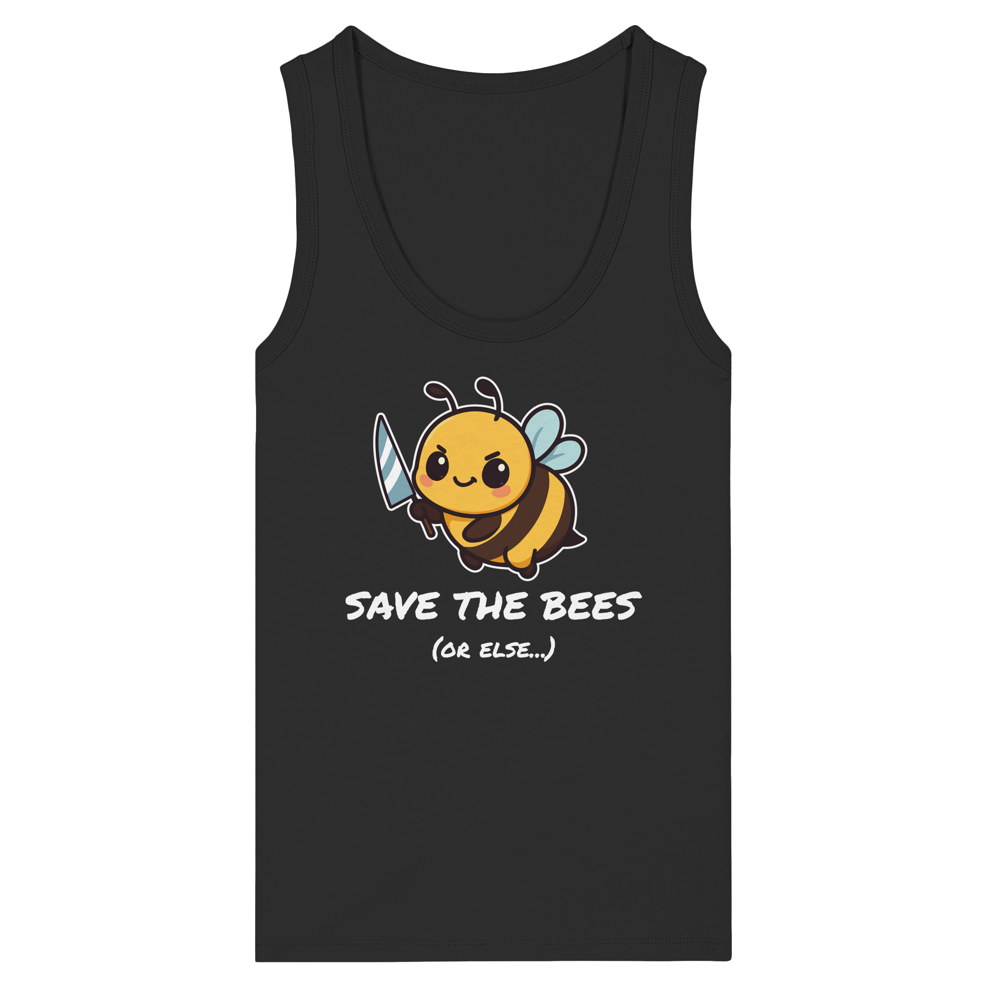 Save The Bees (or else...) - Womens Organic Fitted Tank Top