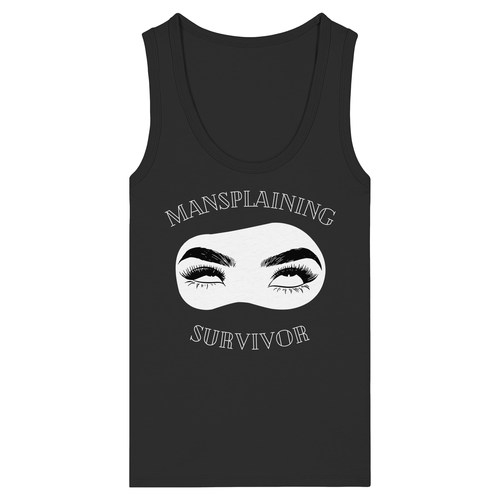 Mansplaining Survivor - Womens Organic Fitted Tank Top