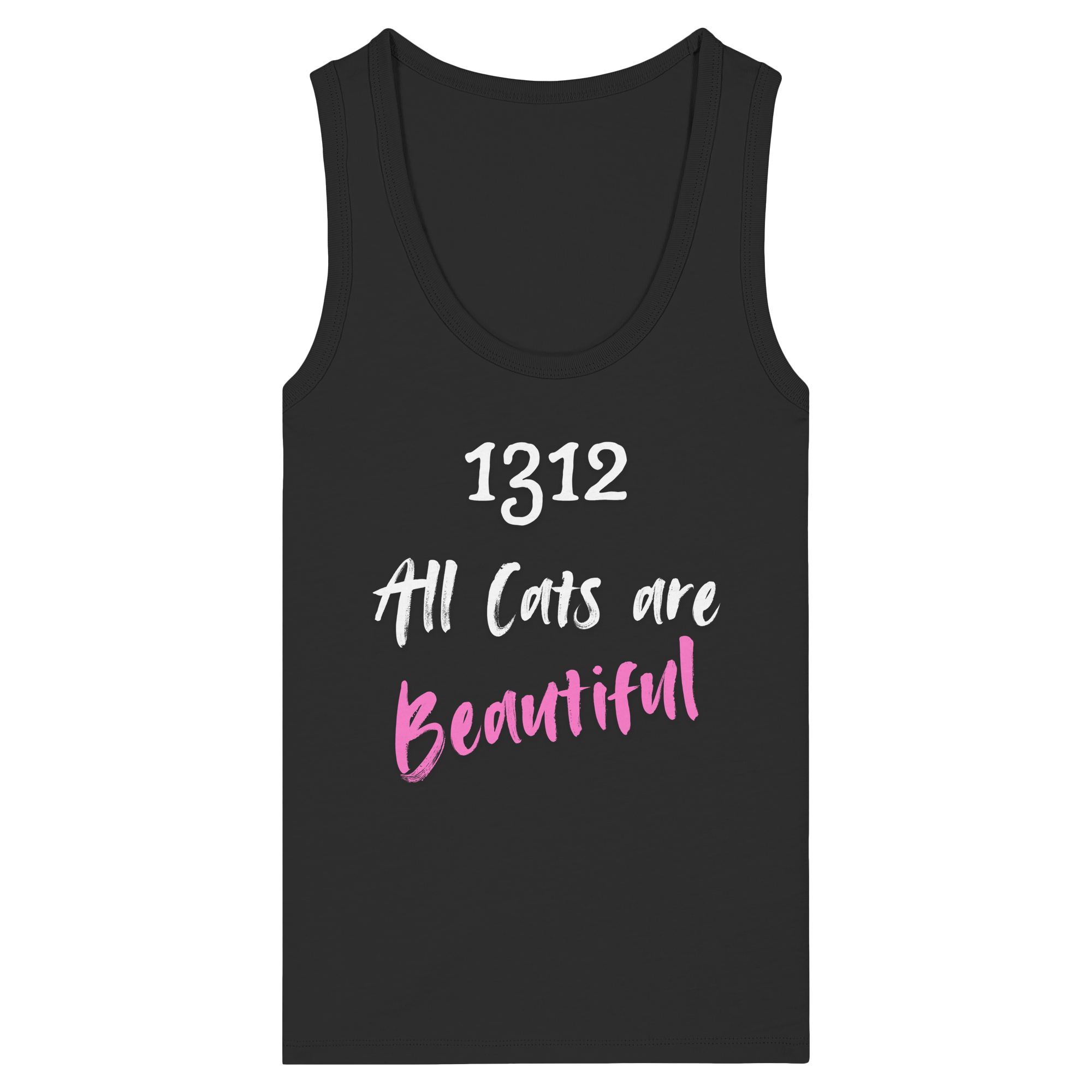 1312 All Cats are Beautiful - Womens Organic Fitted Tank Top