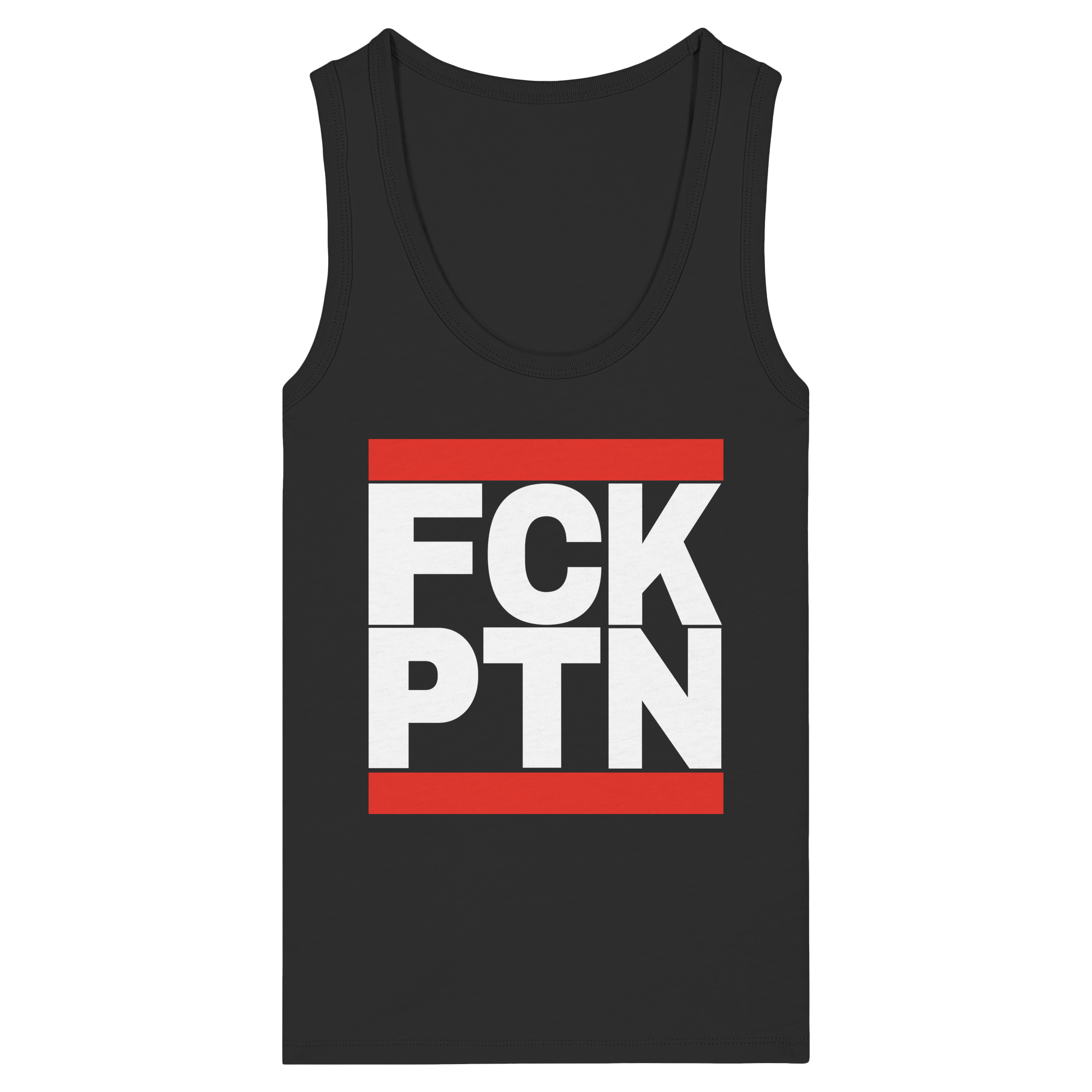 FCK PTN (weiße Schrift) - Womens Organic Fitted Tank Top