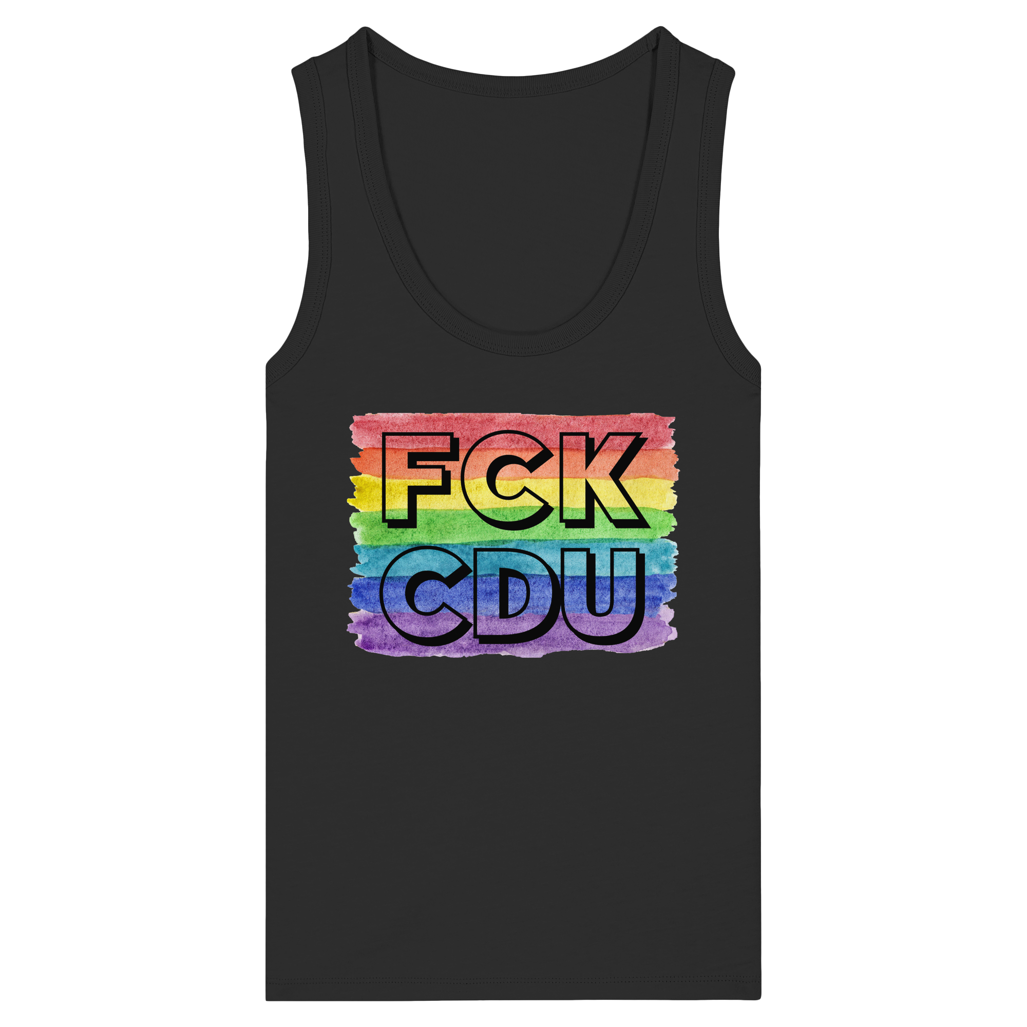FCK CDU "Rainbow Resistance Edition" - Womens Organic Fitted Tank Top