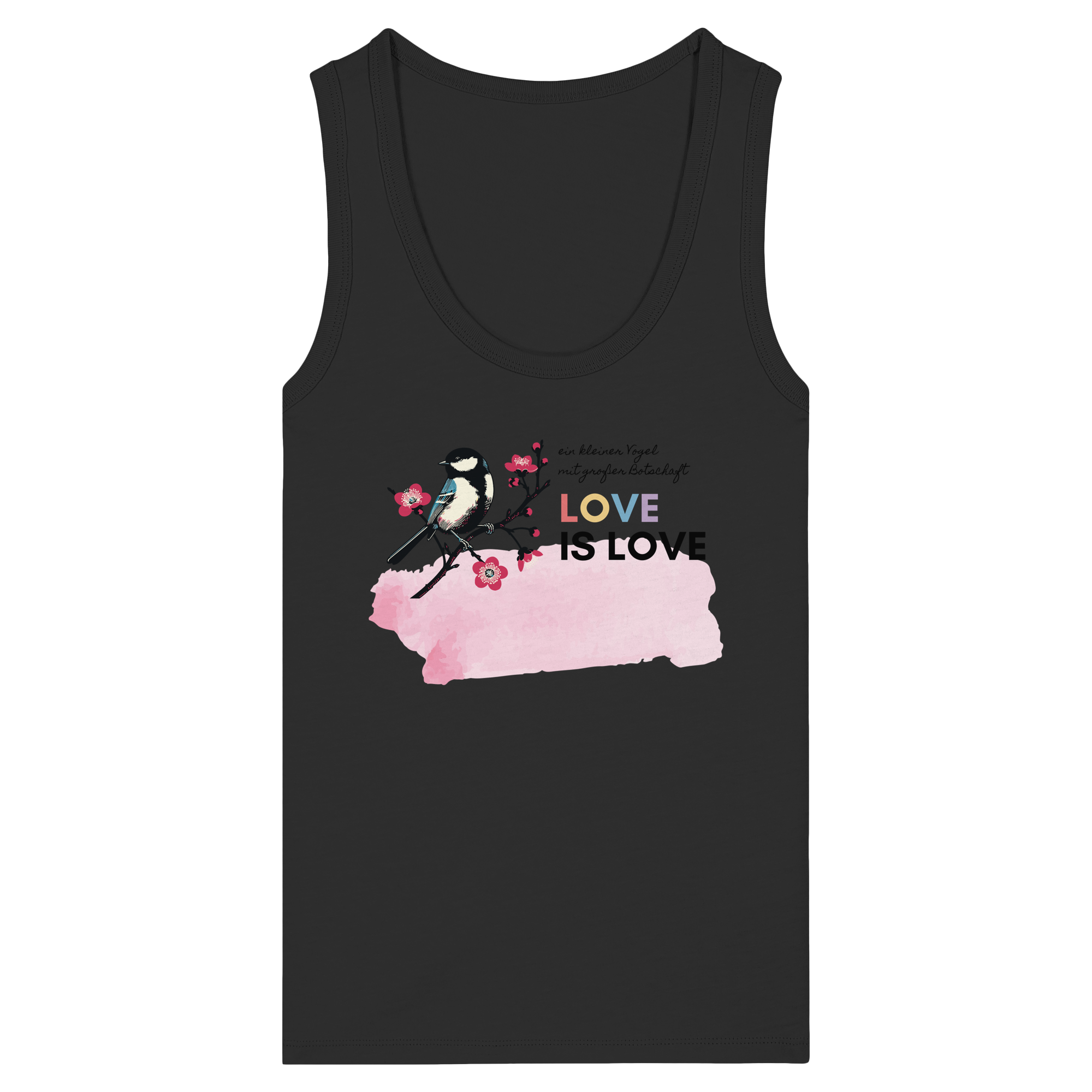 Kleine Flügel, große Botschaft - Womens Organic Fitted Tank Top