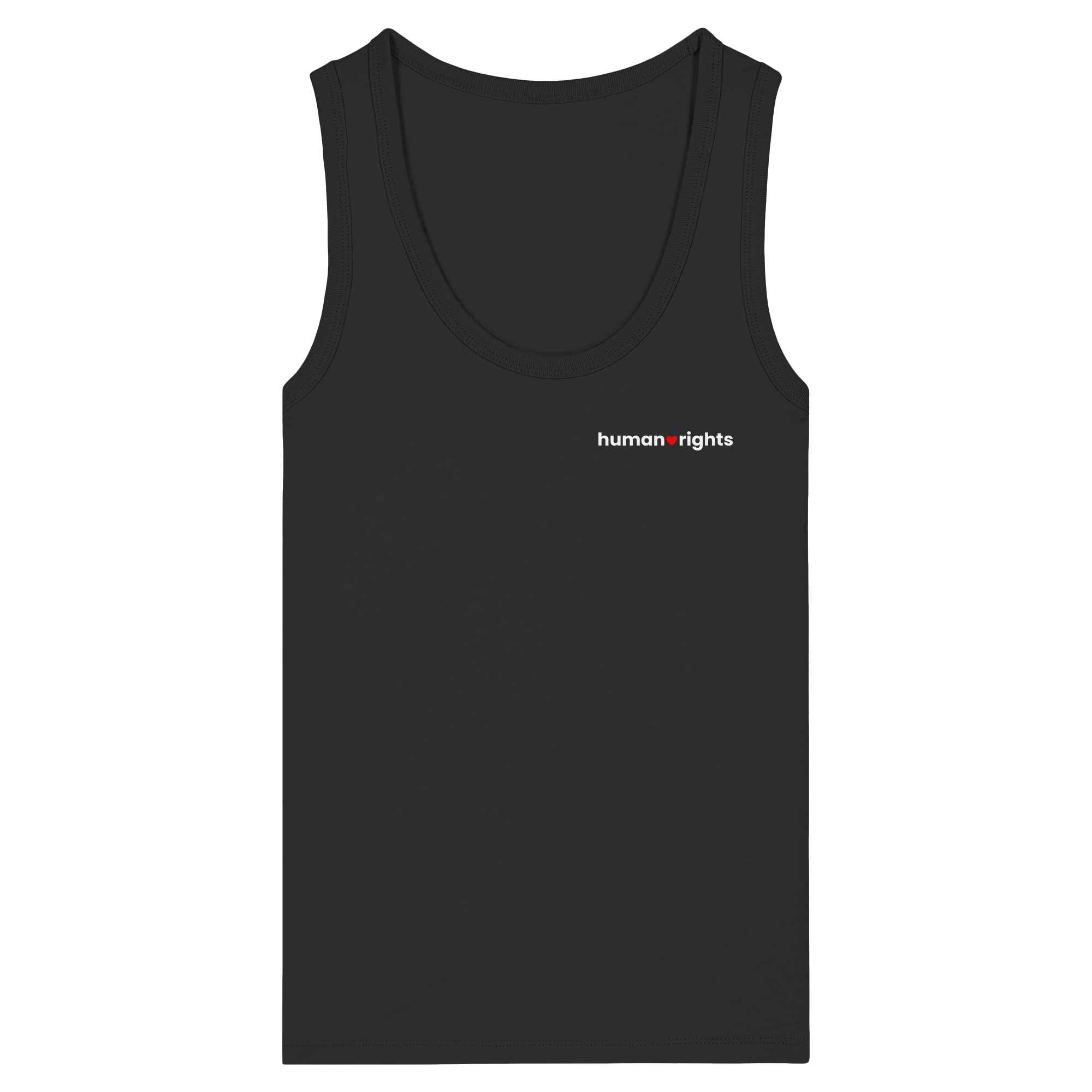 human rights "Red Heart Edition" - Womens Organic Fitted Tank Top