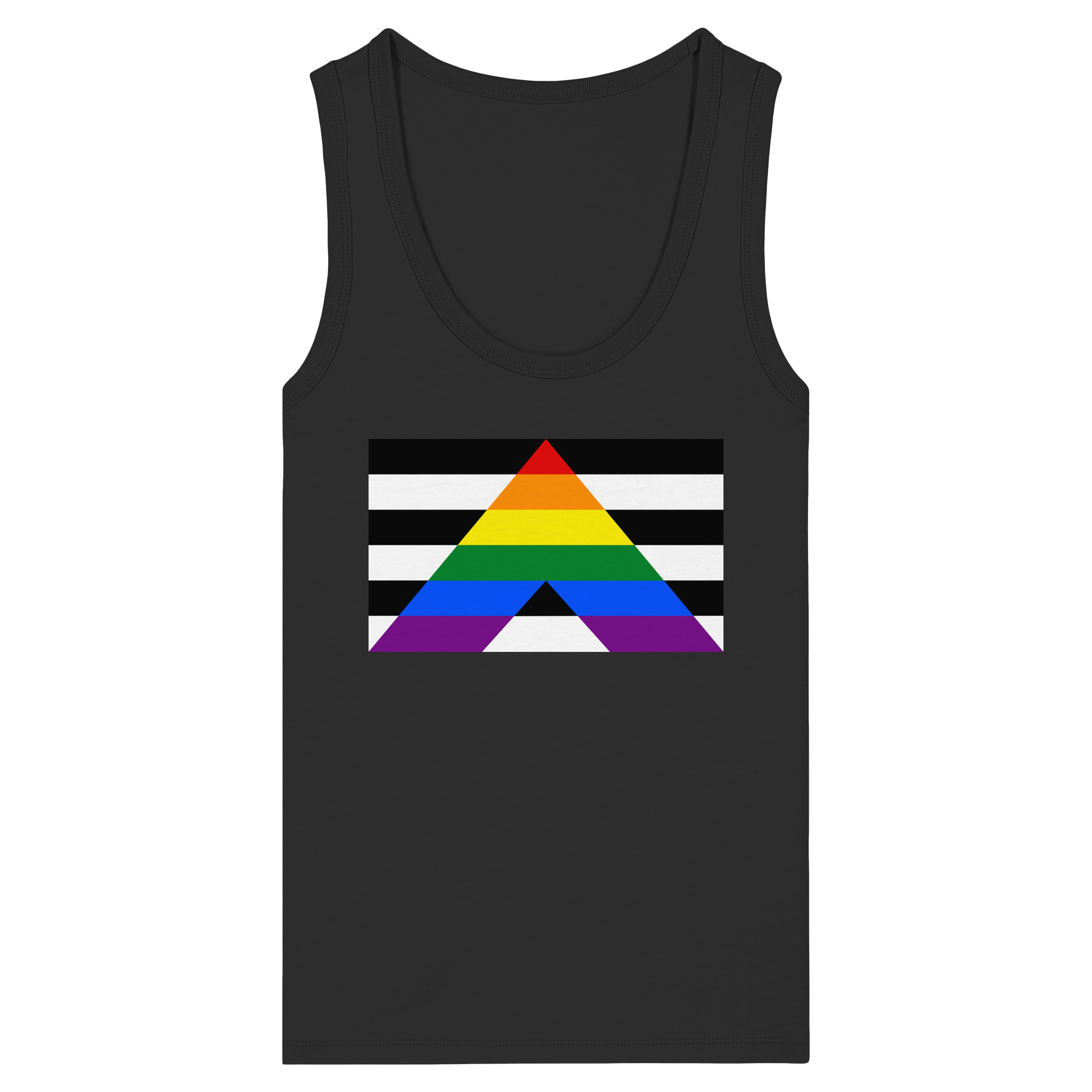 Straight Ally Pride Flag - Womens Organic Fitted Tank Top