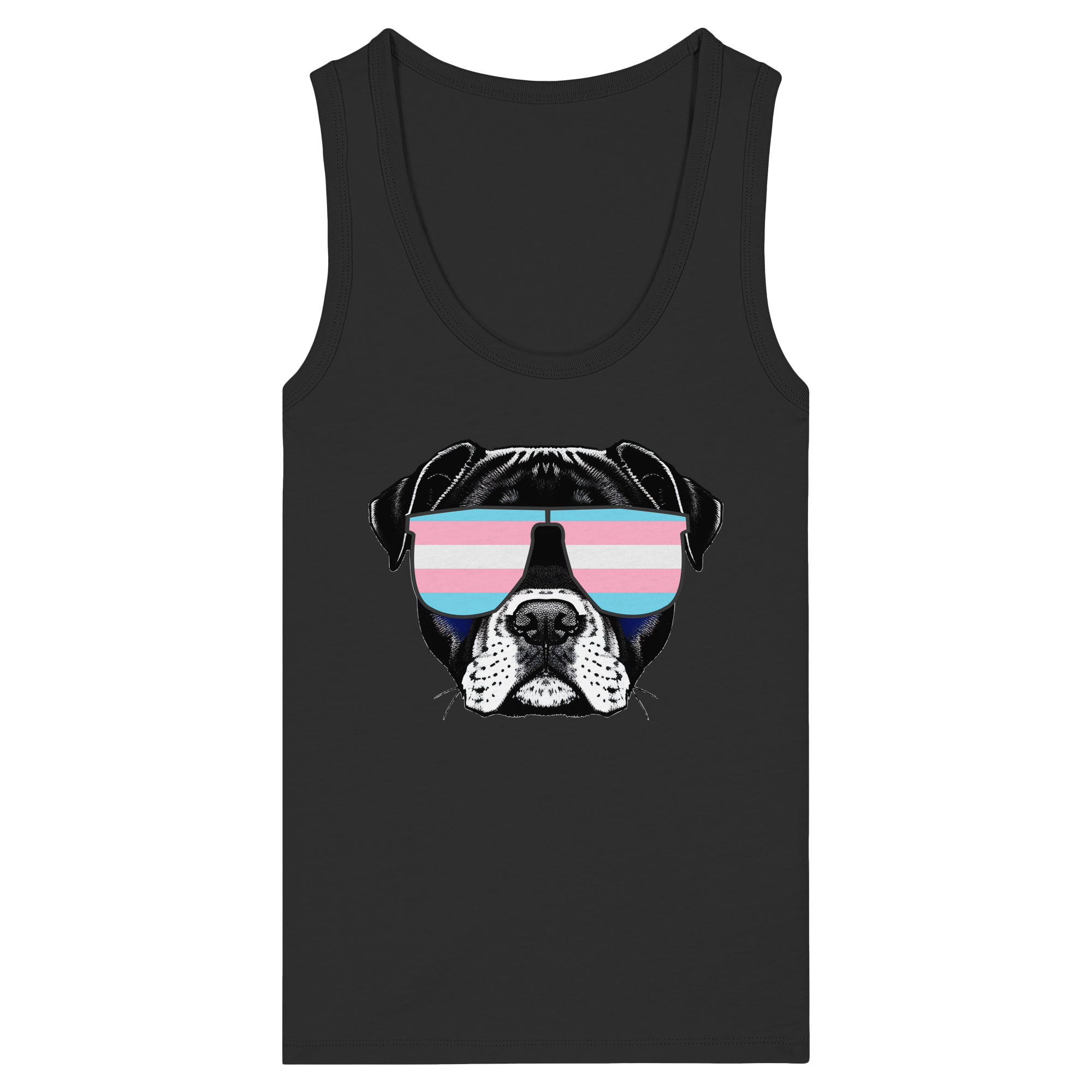 Trans Doggo - Womens Organic Fitted Tank Top