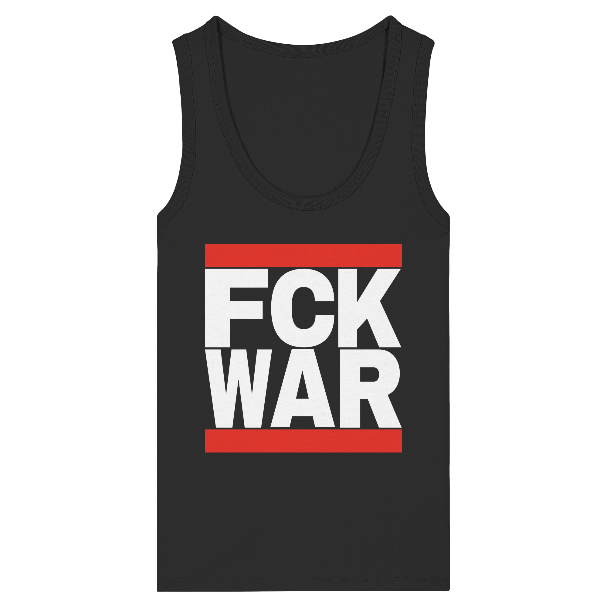 FCK WAR (weiße Schrift) - Womens Organic Fitted Tank Top