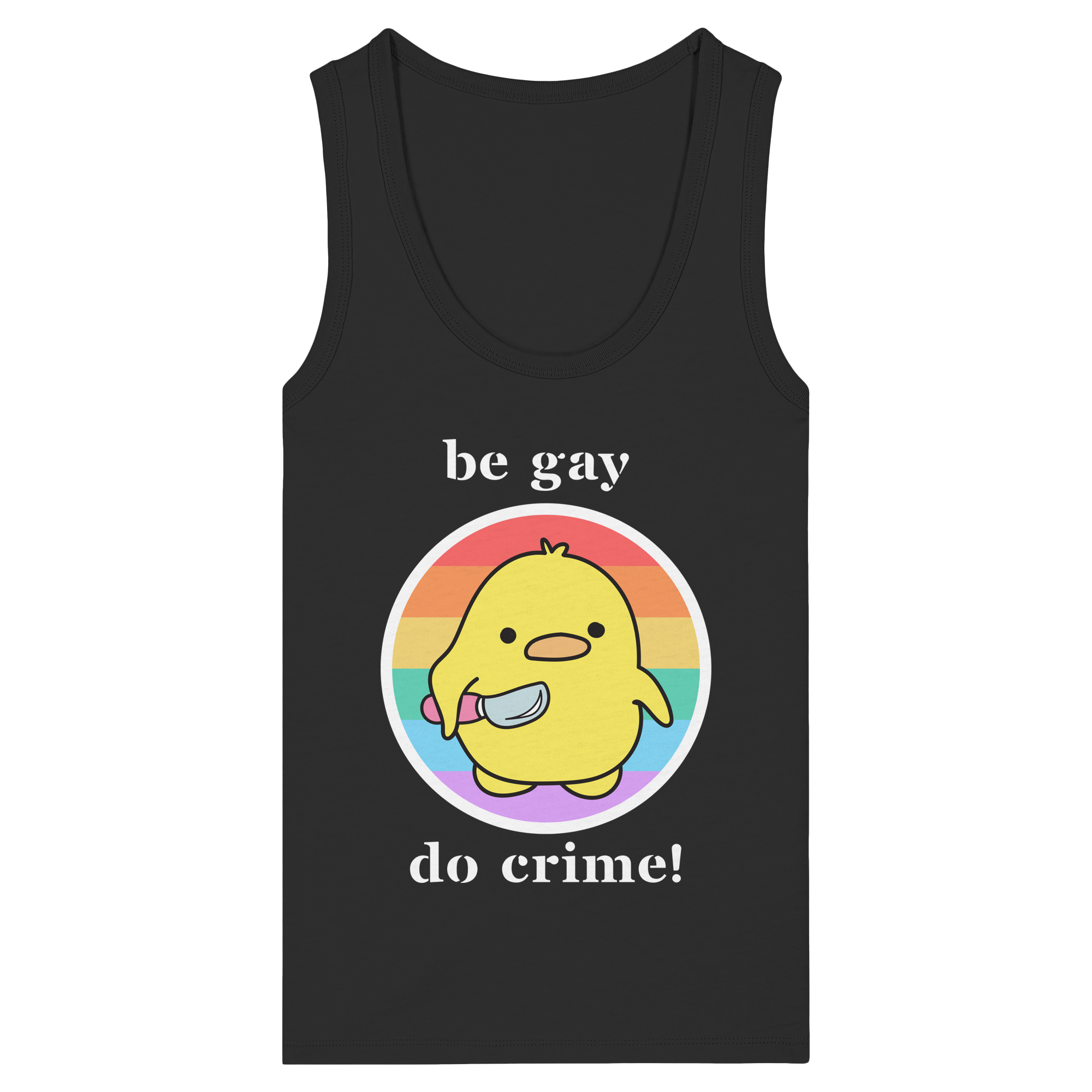 Be Gay Do Crime - Womens Organic Fitted Tank Top