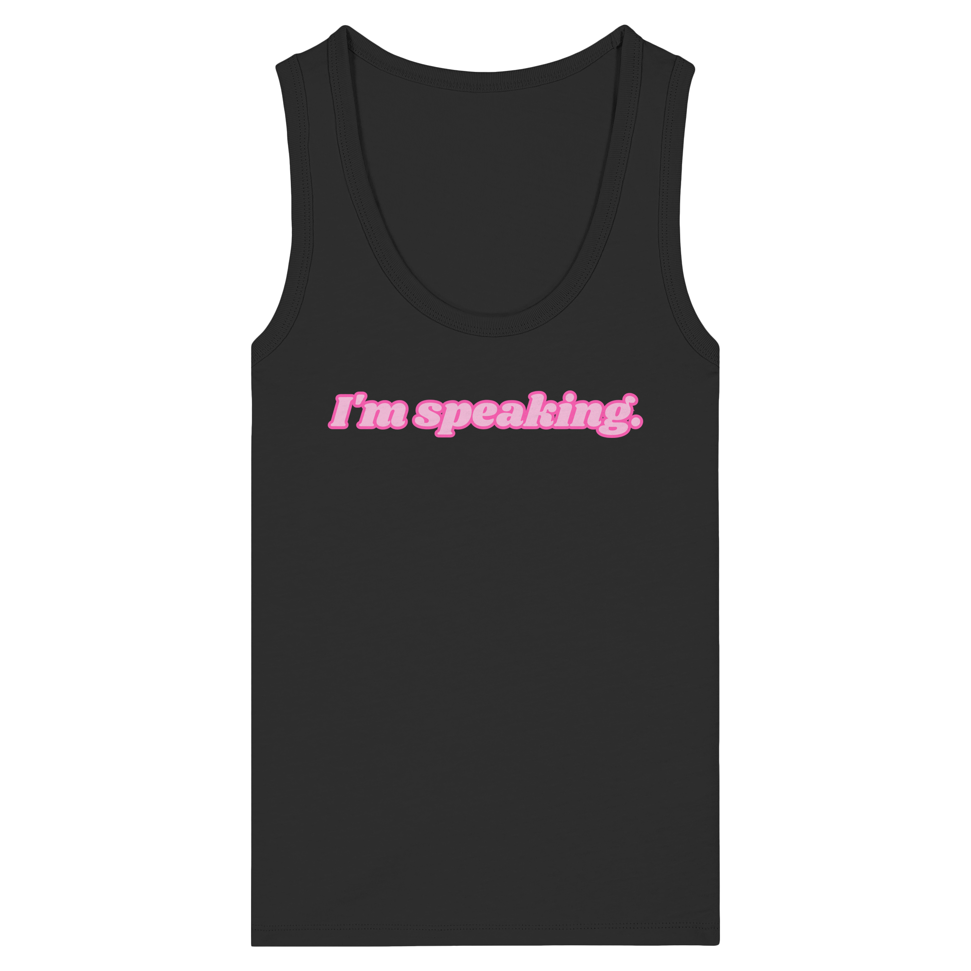 I'm speaking - Womens Organic Fitted Tank Top