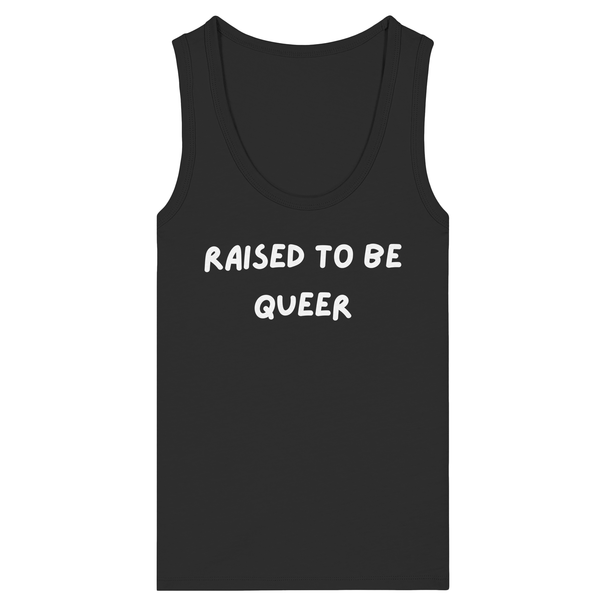 Raised To Be Queer - Womens Organic Fitted Tank Top
