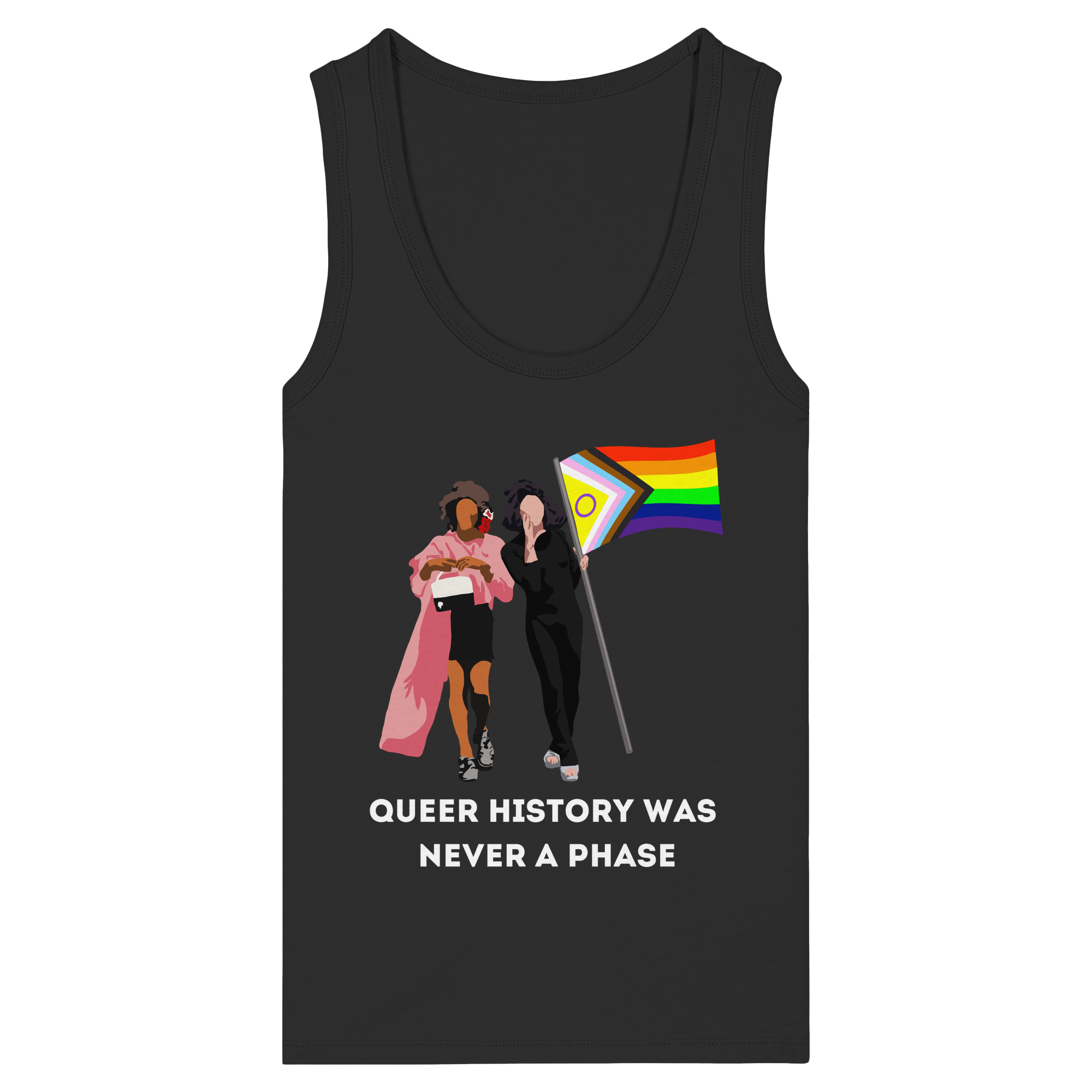 Queer History Was Never A Phase - Womens Organic Fitted Tank Top