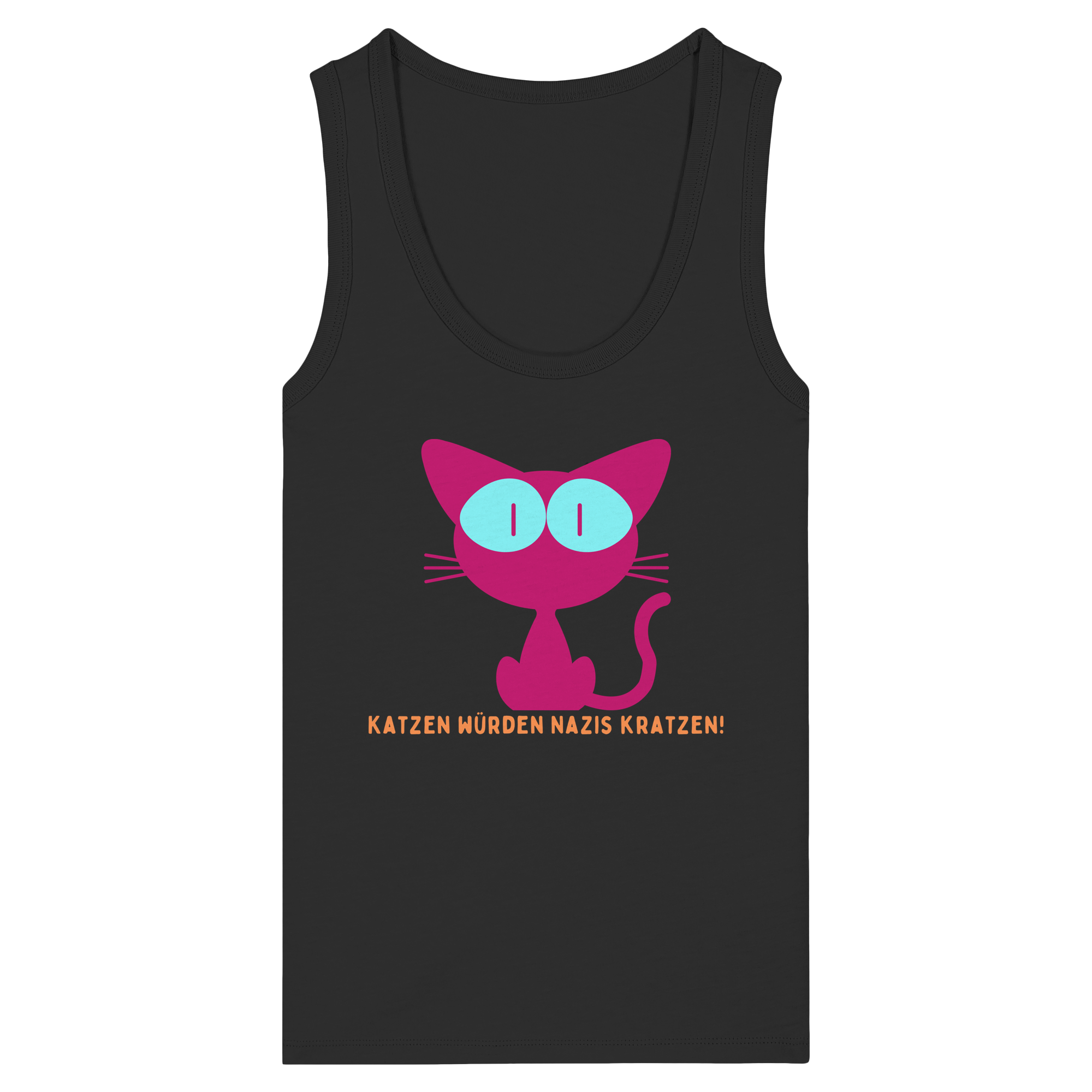 Katzen würden Nazis kratzen - Womens Organic Fitted Tank Top