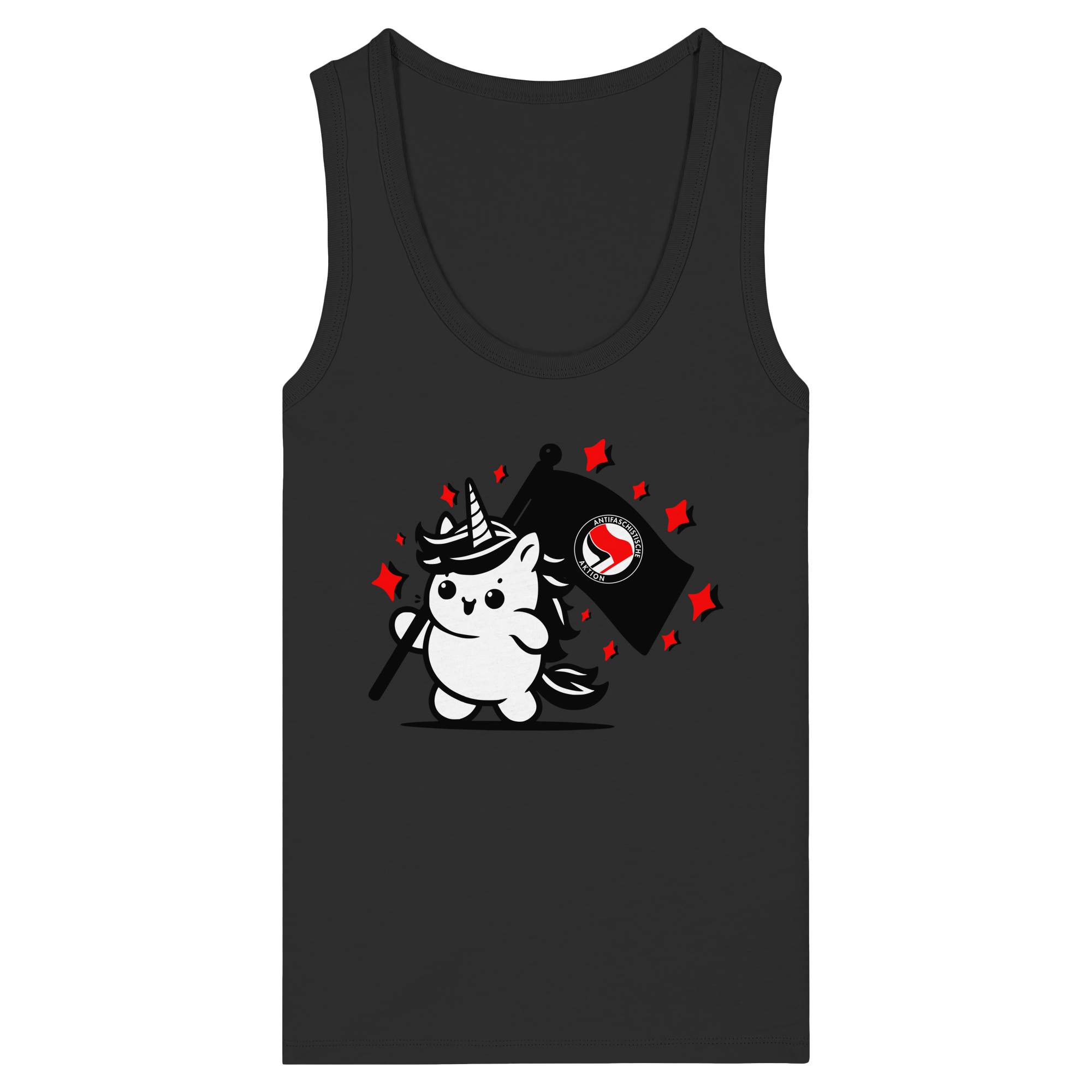 Einhorn Antifa - Womens Organic Fitted Tank Top