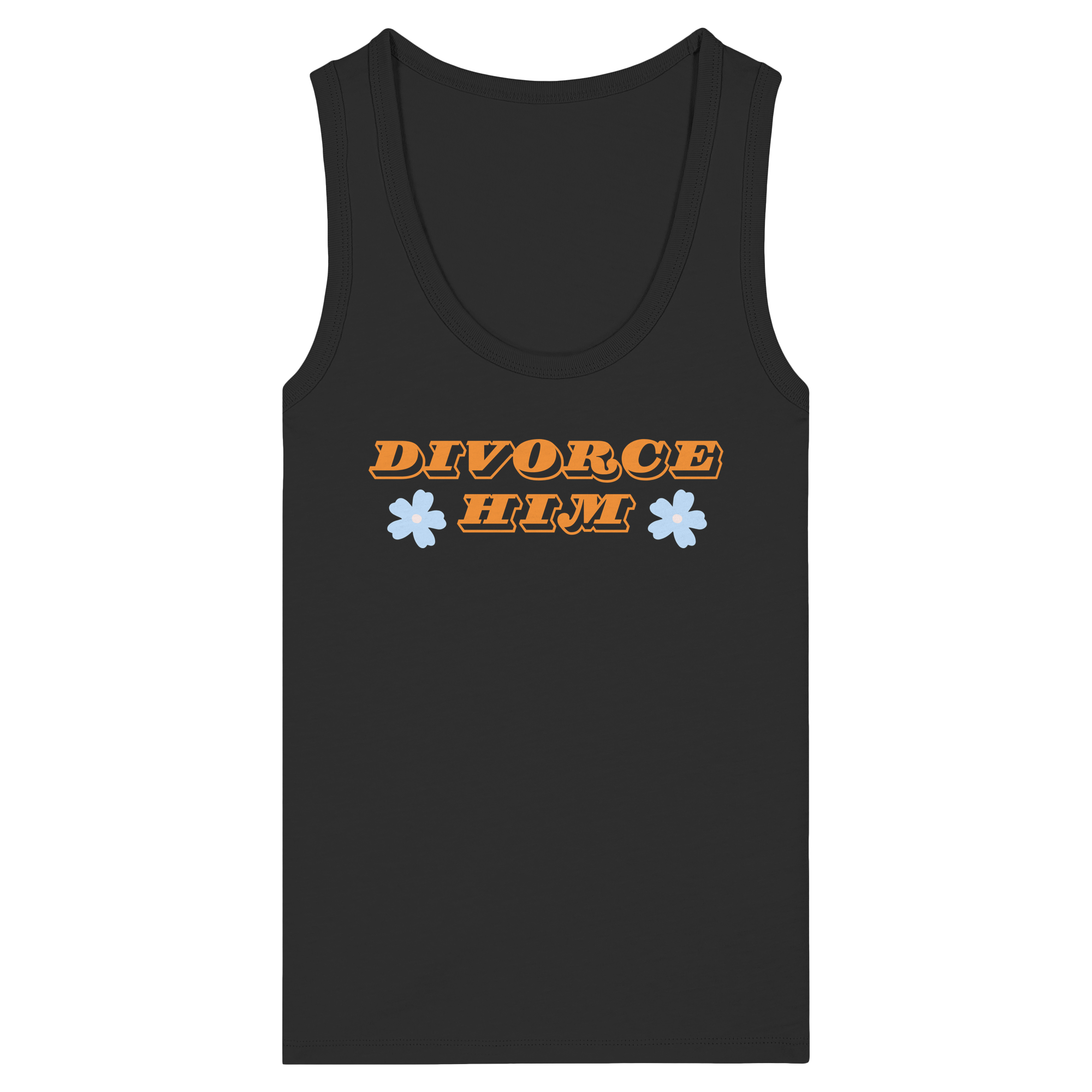 Divorce Him - Womens Organic Fitted Tank Top