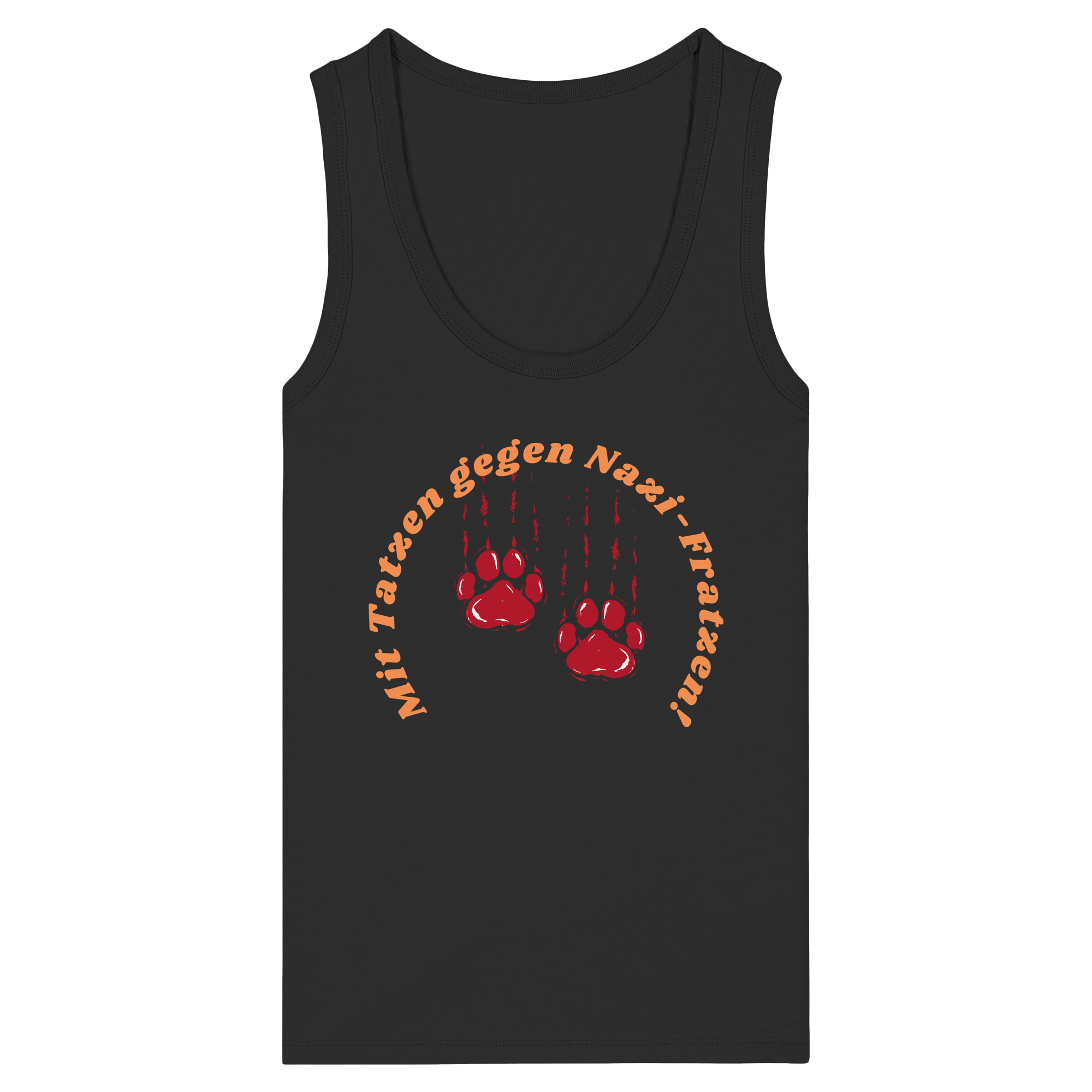 Mit Tatzen gegen Nazi Fratzen - Womens Organic Fitted Tank Top