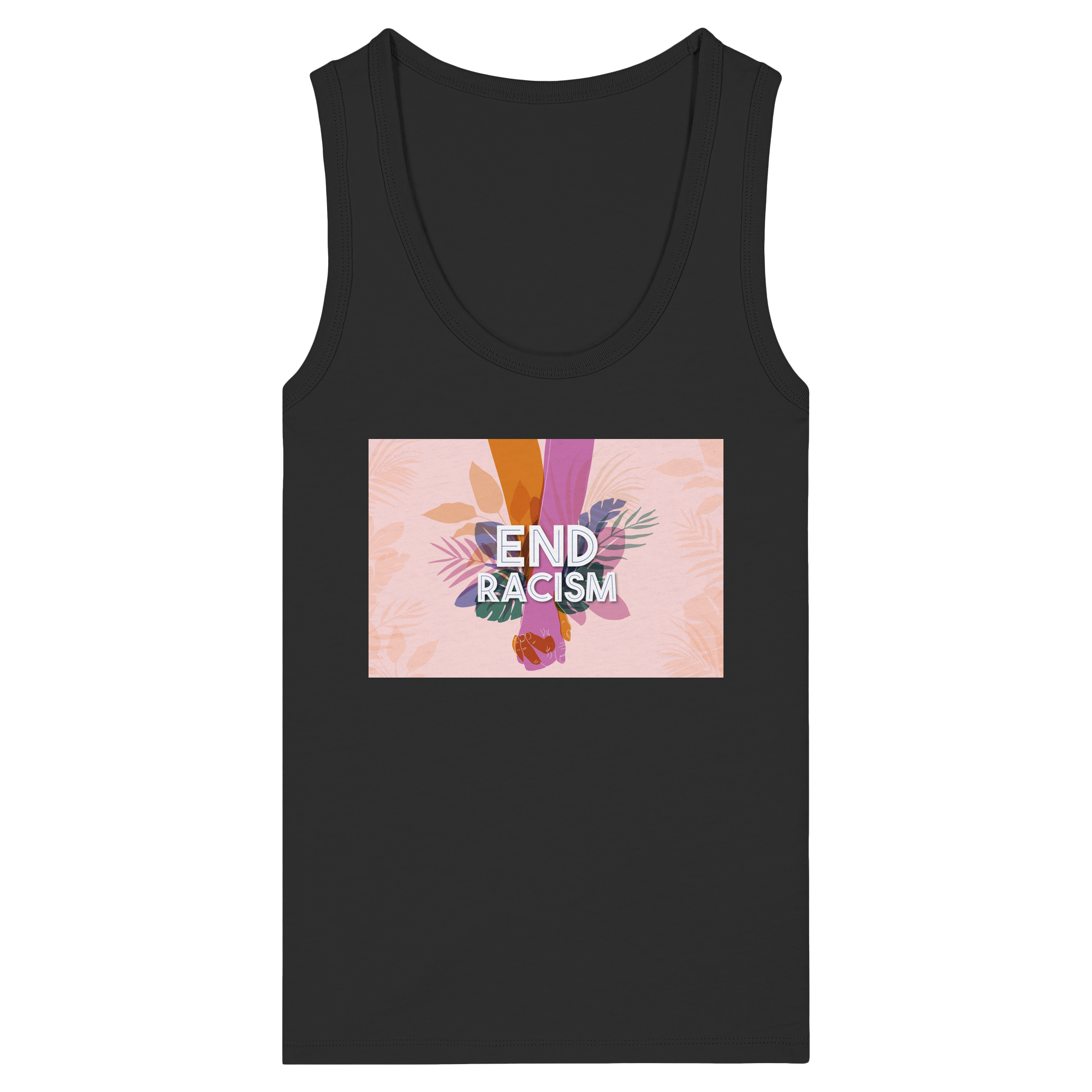 End Racism - Womens Organic Fitted Tank Top