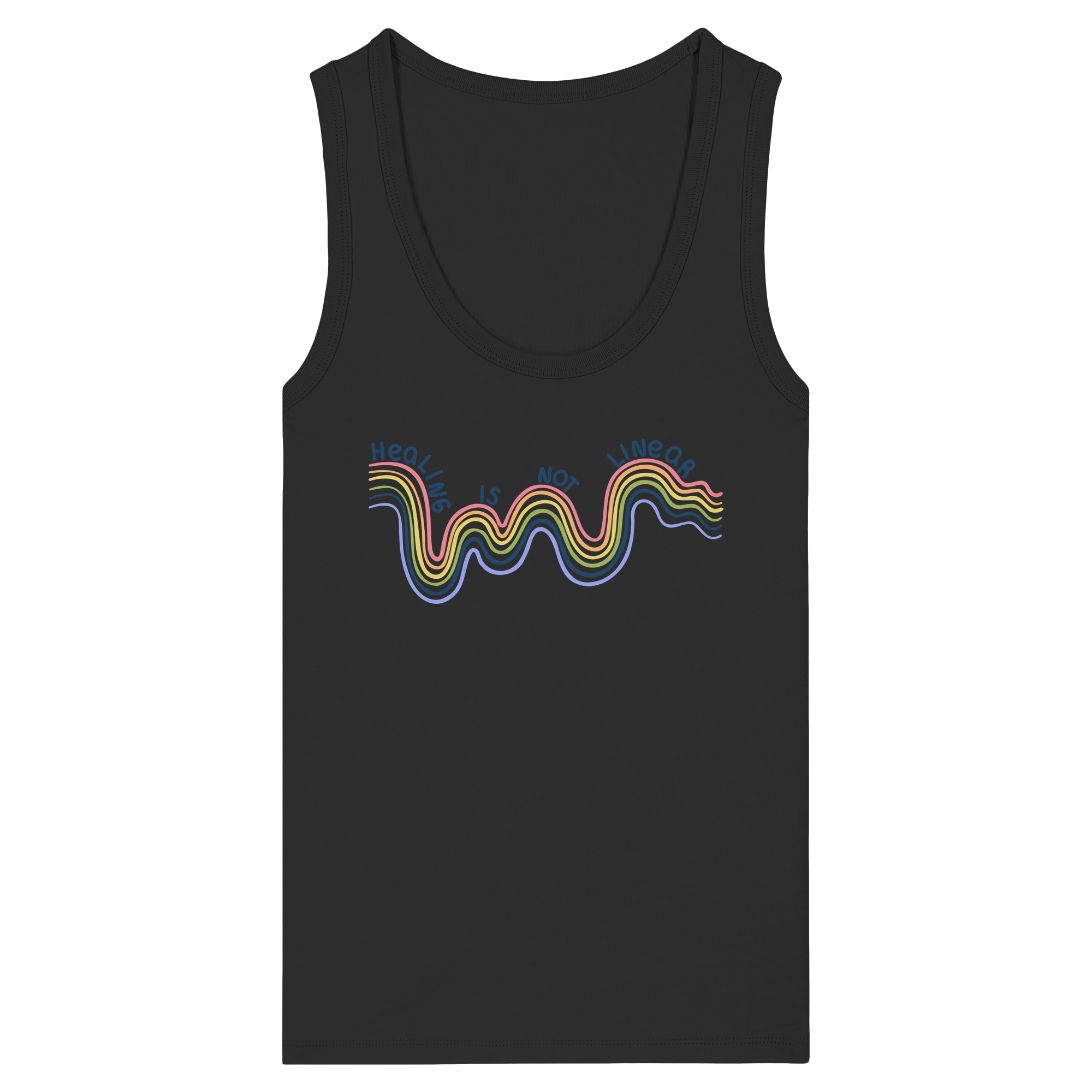 Healing is not Linear - Womens Organic Fitted Tank Top