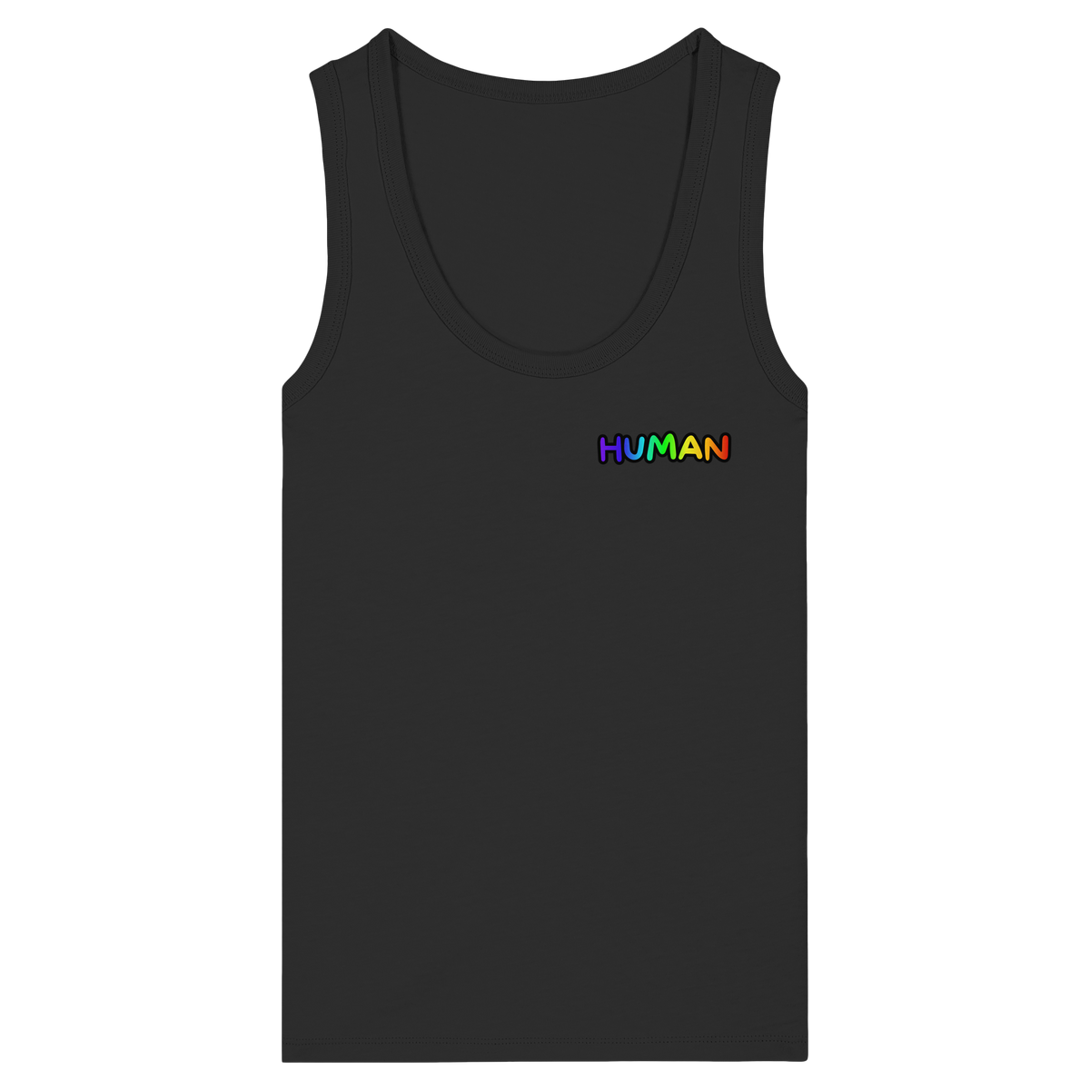 HUMAN in Regenbogen Farben "Bubble Edition" - Womens Organic Fitted Tank Top