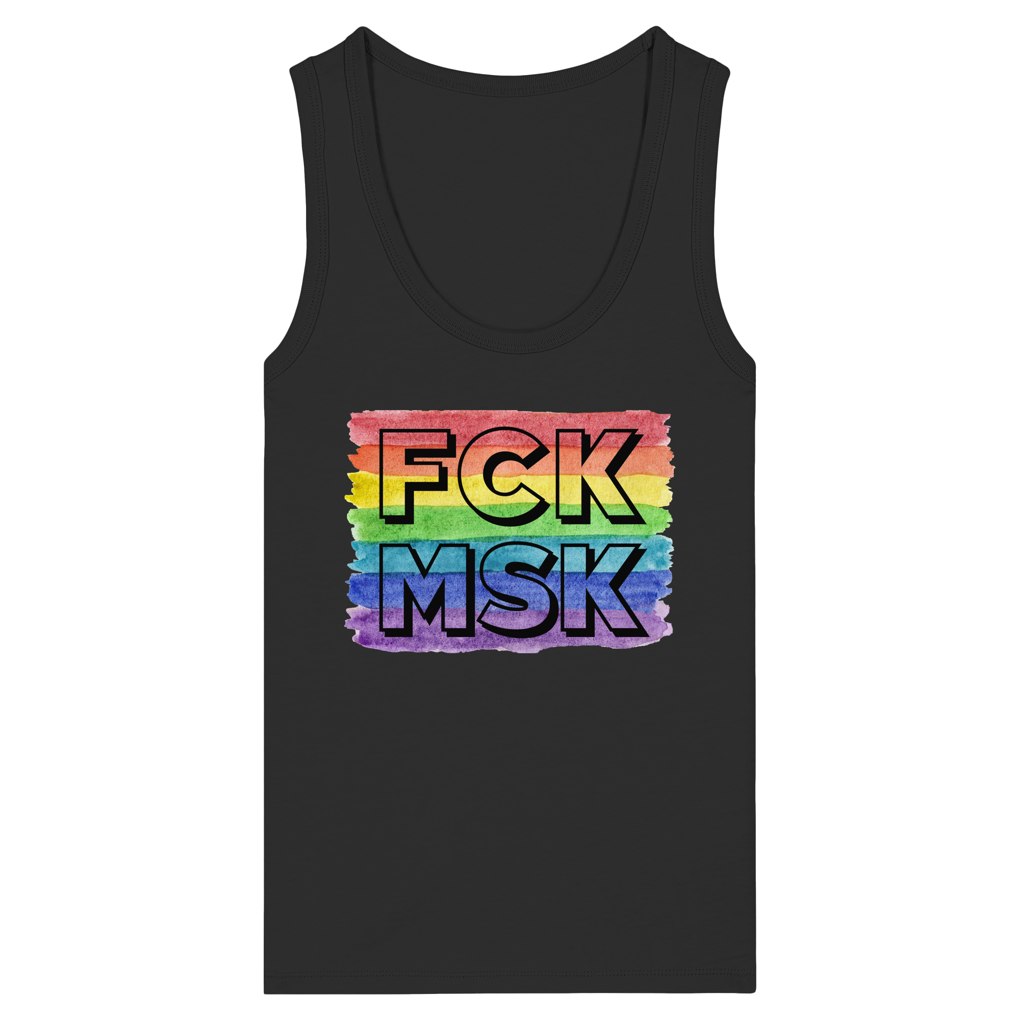 FCK MSK "Rainbow Resistance Edition" - Womens Organic Fitted Tank Top