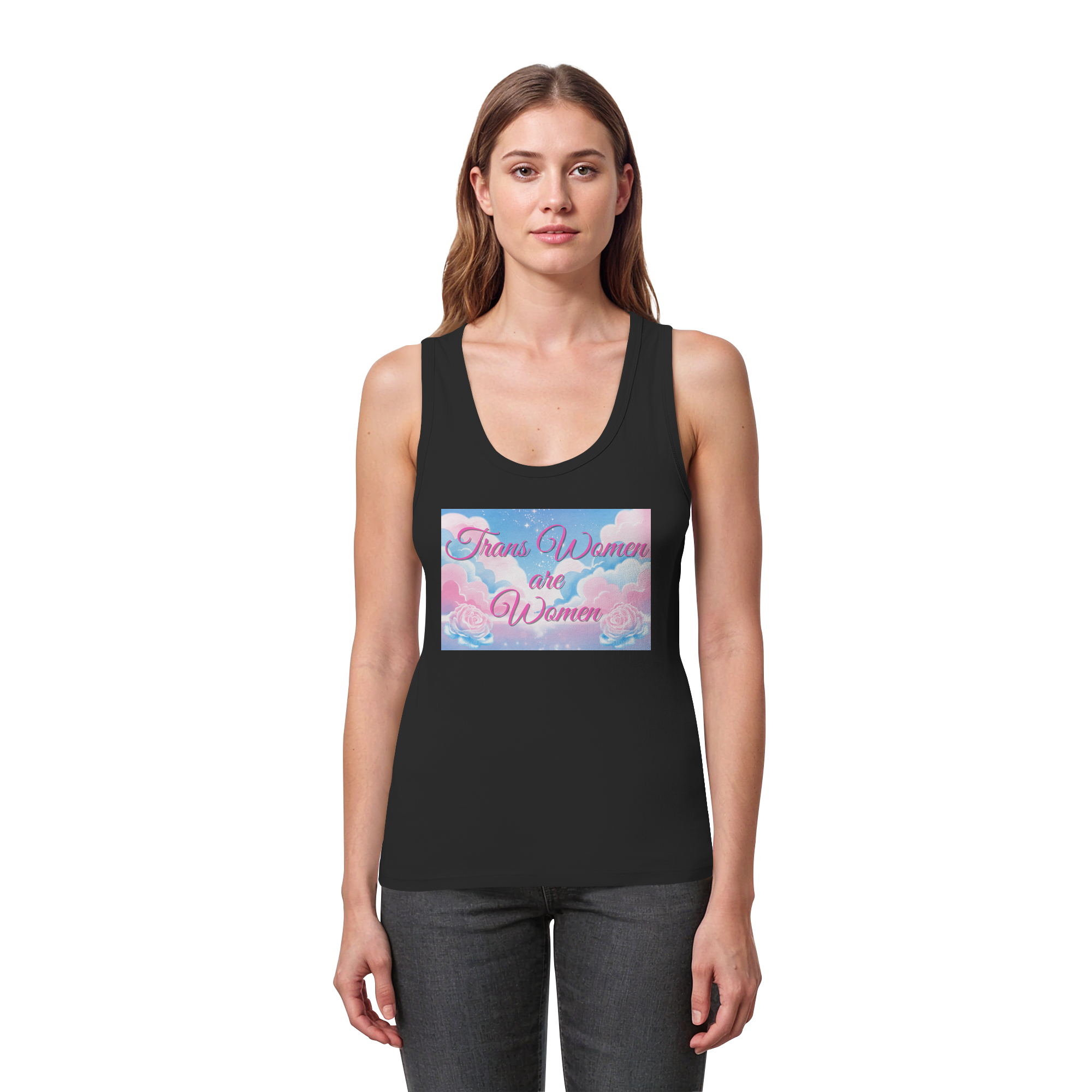 Trans Women are Women "Rosenhimmel Edition" - Womens Organic Fitted Tank Top