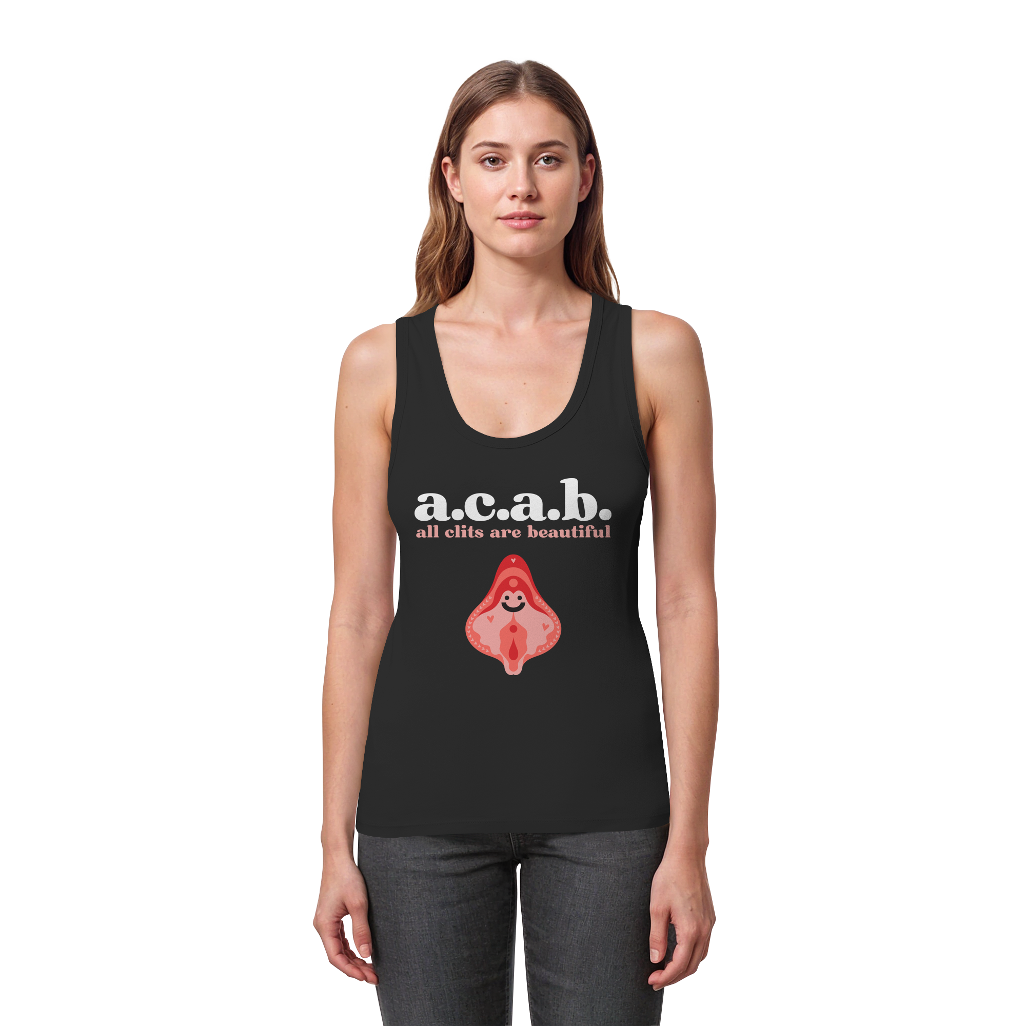 A.C.A.B. All Clits are Beautiful - Womens Organic Fitted Tank Top